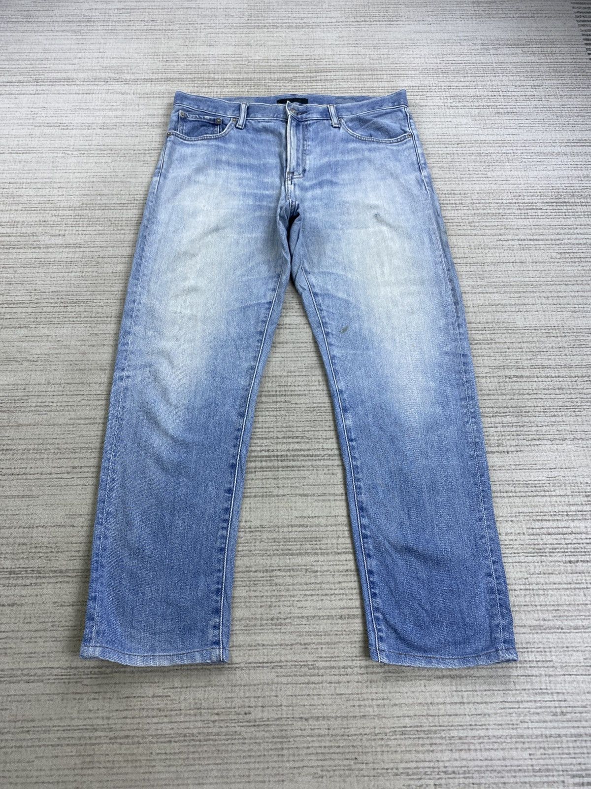 Japanese Brand × Uniqlo × Vintage Vintage Uniqlo Wash Blue Denim Pants Size US 36 / EU 52 - 1 Thumbnail