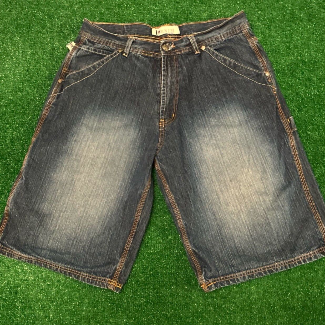 Vintage VINTAGE Ignition JNCO Skater Grunge Hip Hop Jeans Shorts Men SZ 34 Blue Baggy Jorts 34 in Pockets Size US 34 / EU 50 - 2 Thumbnail
