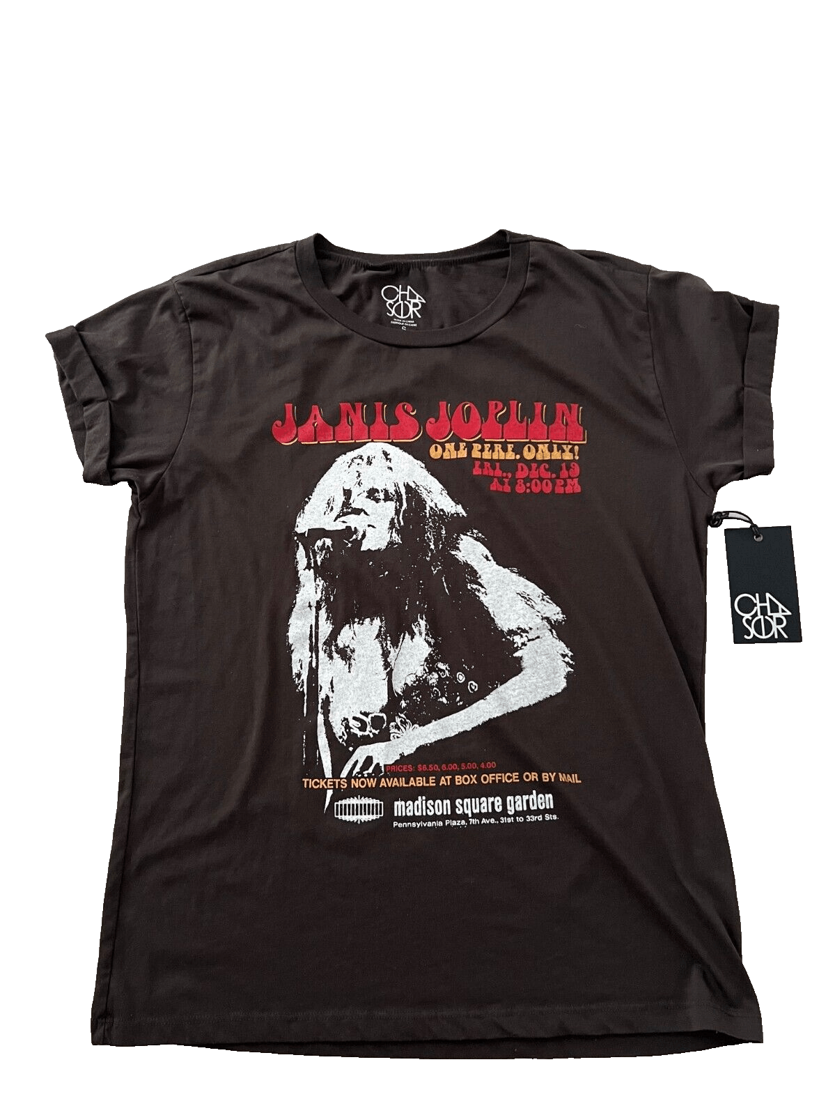 Chaser Brand Chaser Janis Joplin Madison Square Tee Charcoal ( S ) Size S / US 4 / IT 40 - 2 Thumbnail