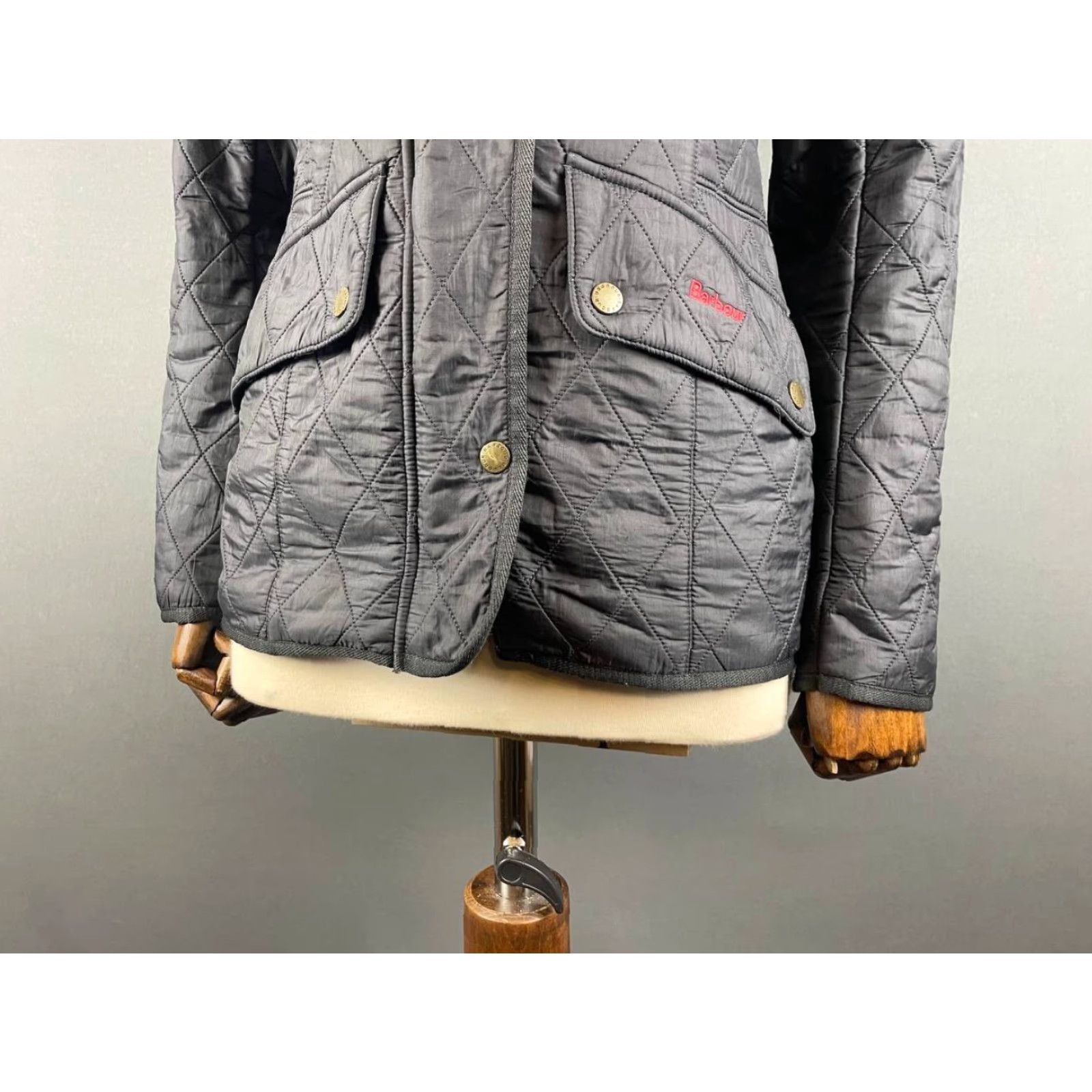 Barbour Barbour Jacket Women 36 Polarquilt Navy Long Sleeve Button Windbreaker Shirt? Size XS / US 0-2 / IT 36-38 - 5 Thumbnail