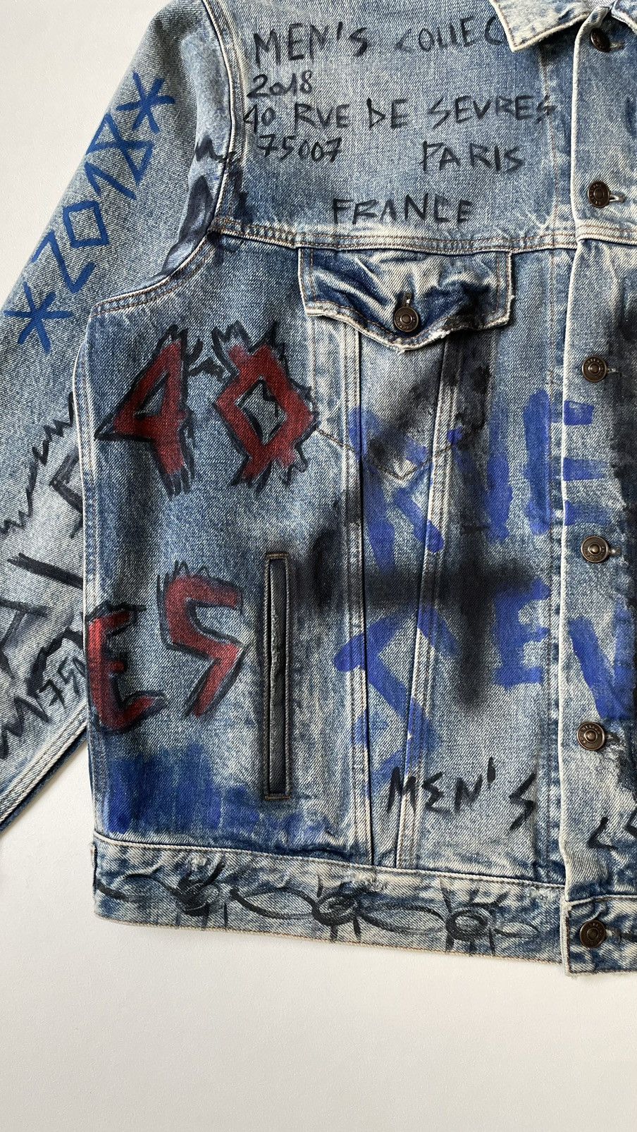 Balenciaga 2018 ‘Grafitti’ Denim Jacket Size US M / EU 48-50 / 2 - 8 Thumbnail