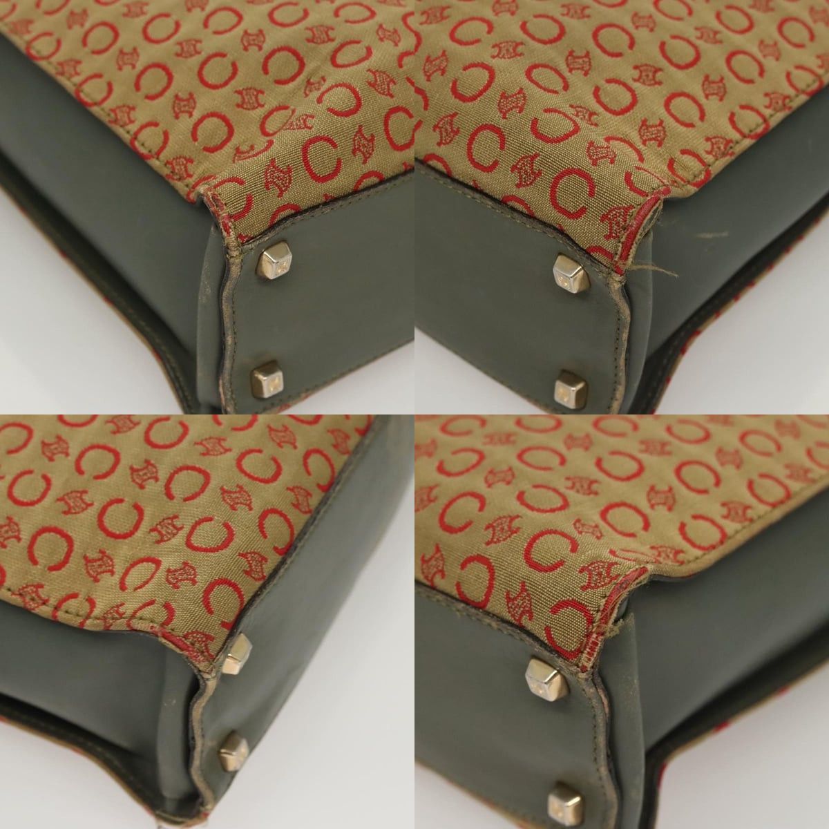 Celine CELINE C Macadam Canvas Hand Bag Beige Gold Size ONE SIZE - 10 Thumbnail