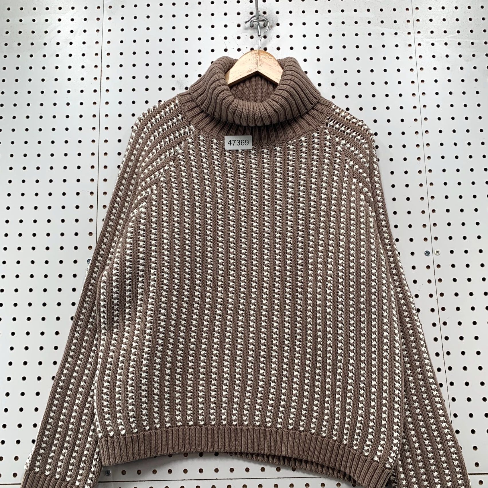 Vintage Haven Bird Eye Knit Sweater Womens XL Brown Turtleneck Pullover Knit Christmas Vintage? Size XL / US 12-14 / IT 48-50 - 5 Thumbnail