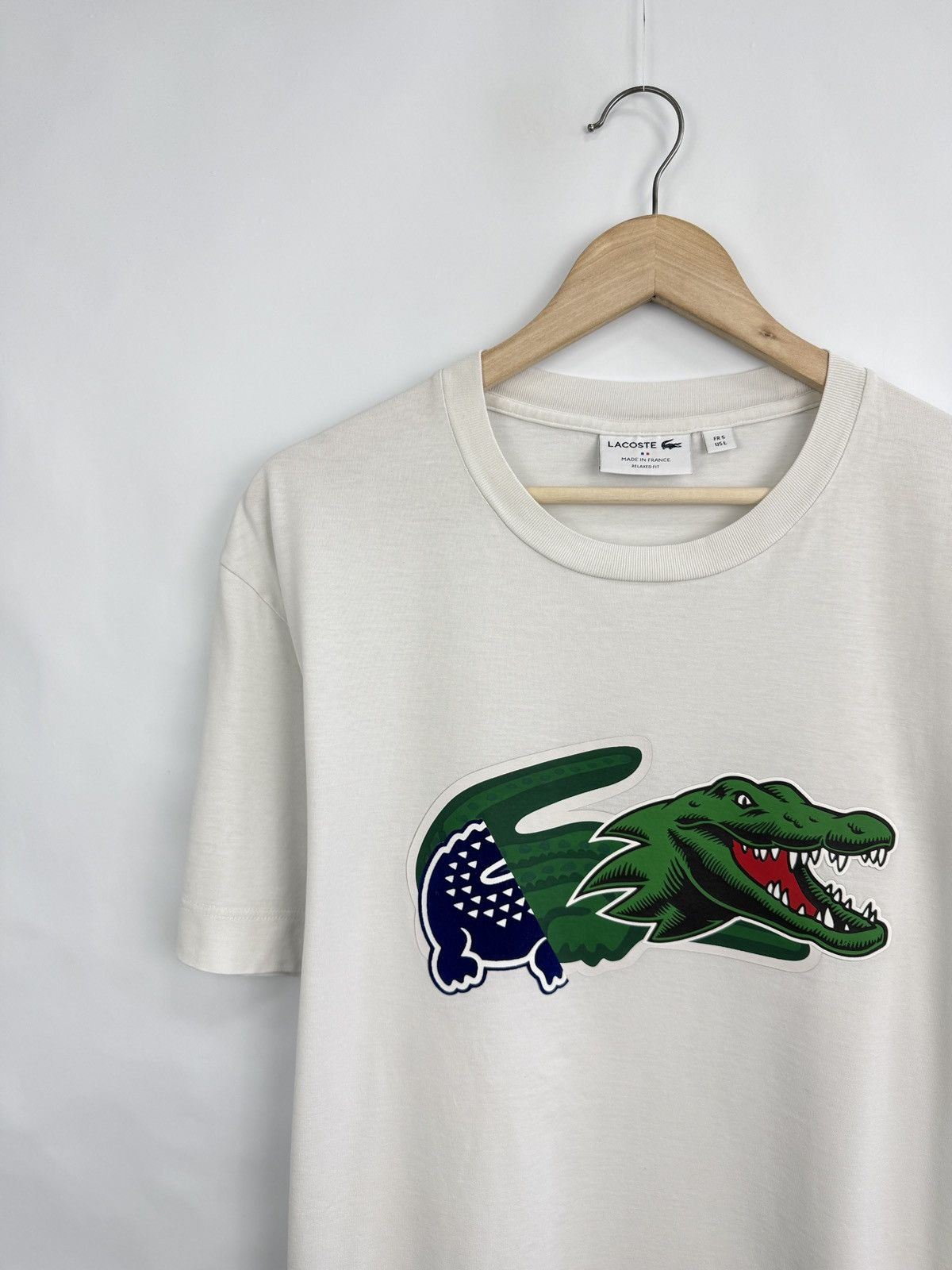 Lacoste 🇫🇷 Lacoste Relaxed Fit T-Shirt Made in France Rare Size US L / EU 52-54 / 3 - 8 Thumbnail