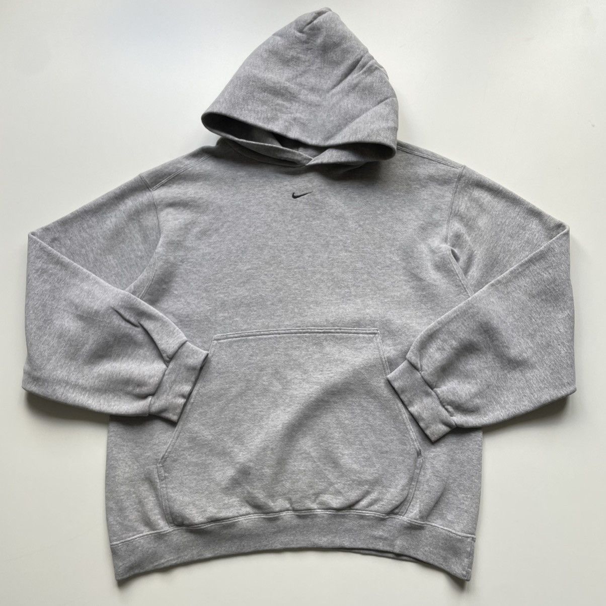 Nike Vintage 90s Nike Embroidered Center Swoosh Hoodie Medium Size US M / EU 48-50 / 2 - 1 Thumbnail