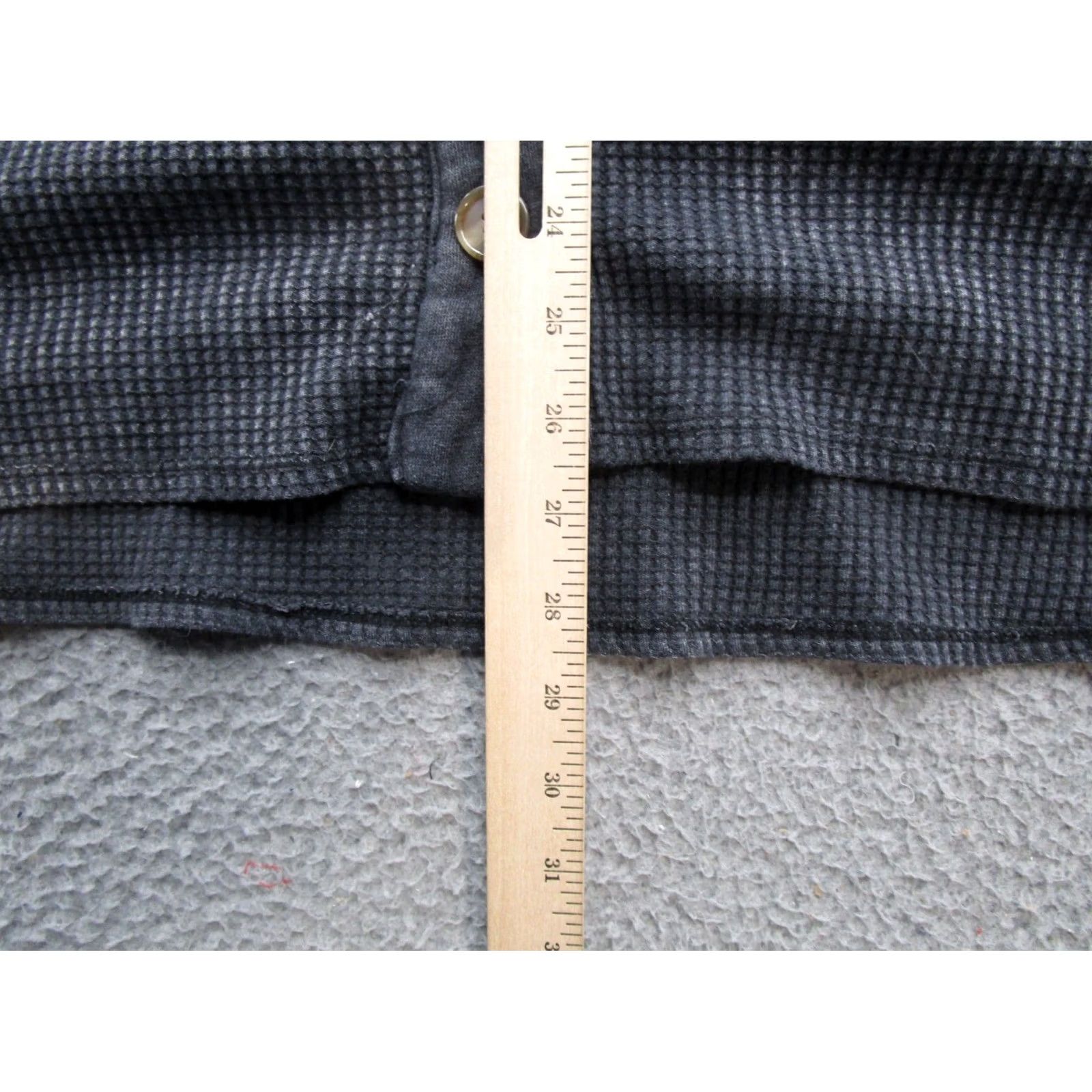 Vintage Maurices Women's Thermal Waffle Knit Button-Up Collared Sweatshirt Shirt Size S Gray Size S / US 4 / IT 40 - 6 Thumbnail