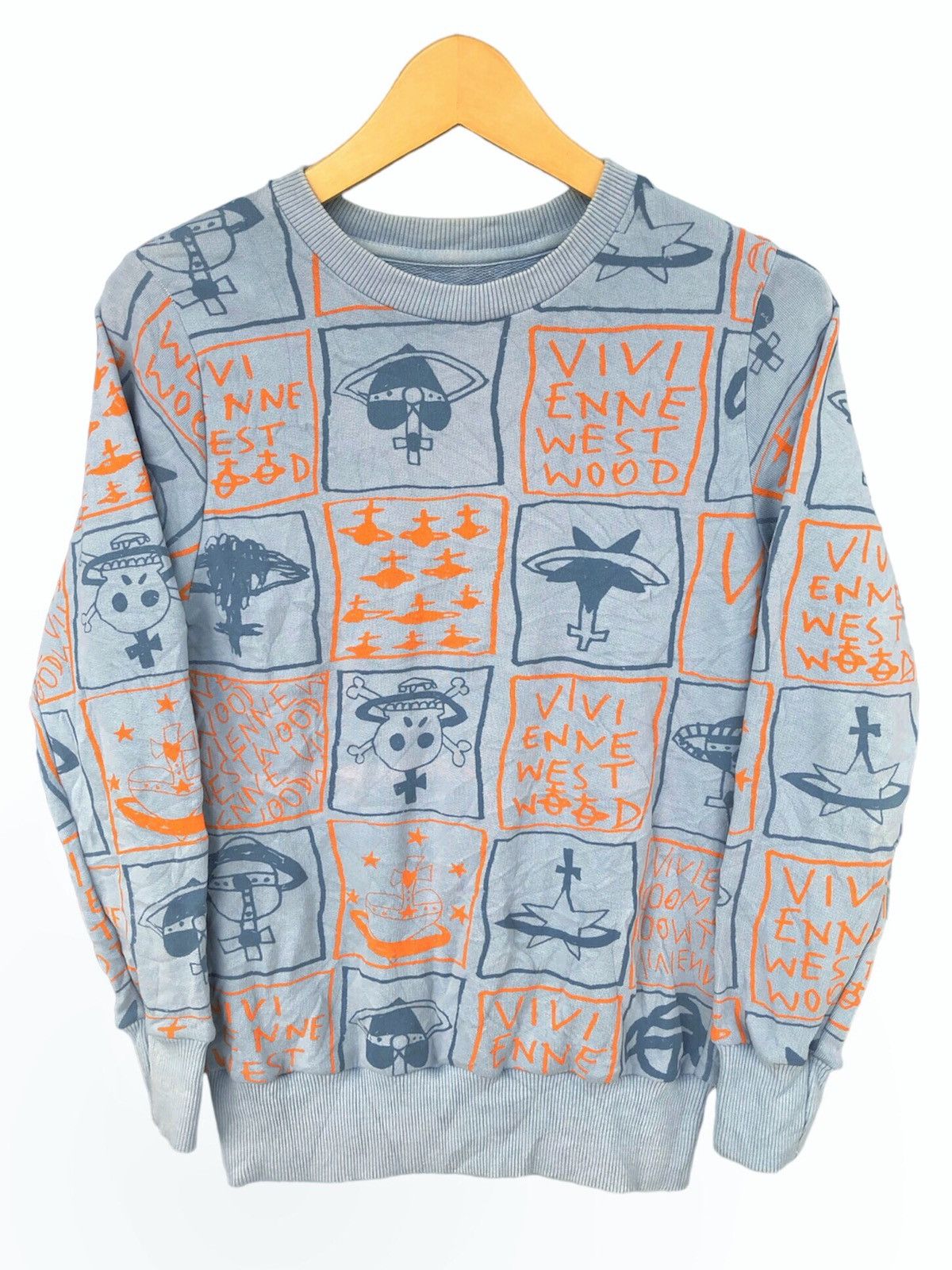 image of Avant Garde Vivienne Westwood Sweatshirt in Soft Blue, Men's (Size Small)
