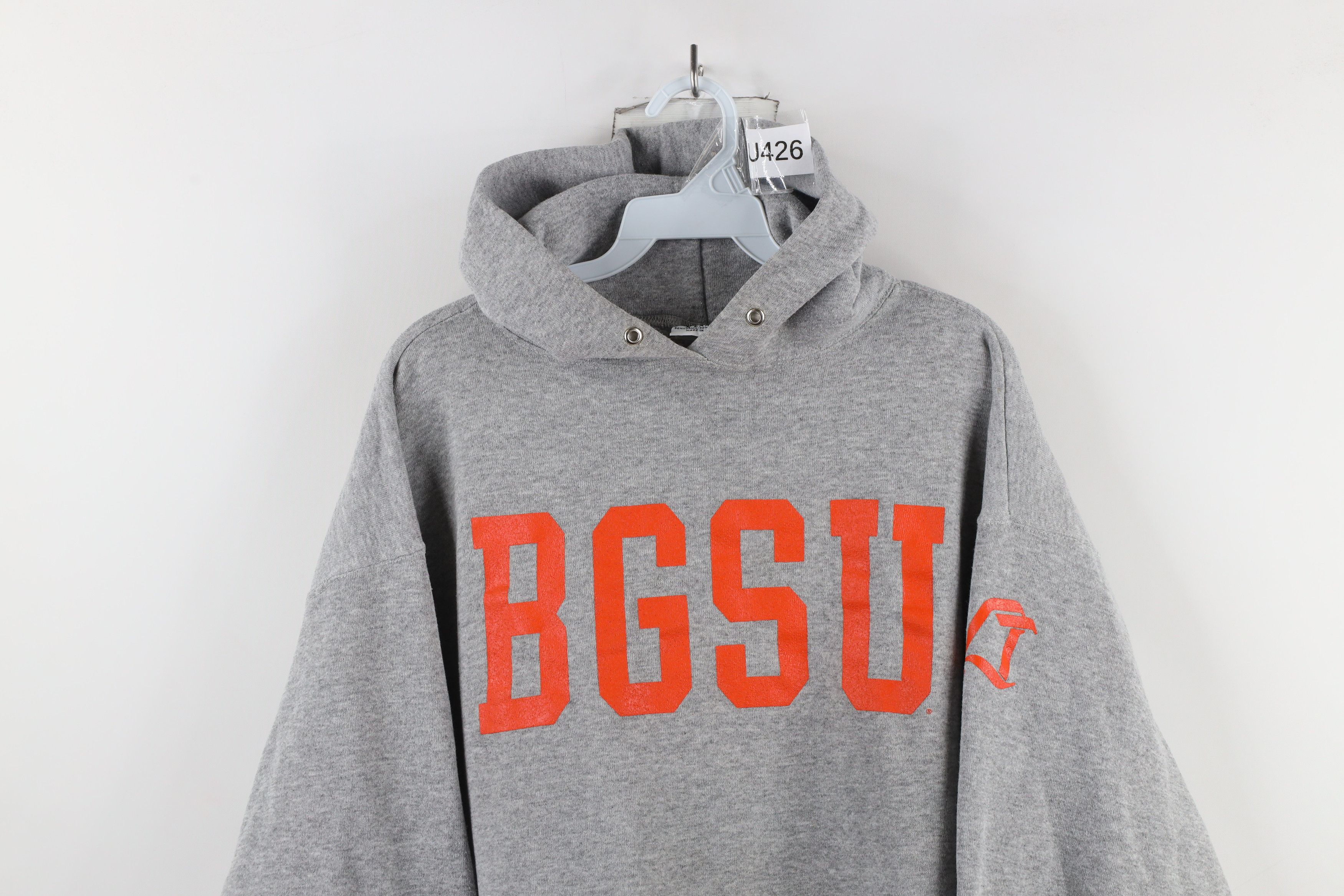 Vintage Vintage 90s Bowling Green State University Hoodie Gray USA Size US XL / EU 56 / 4 - 2 Thumbnail