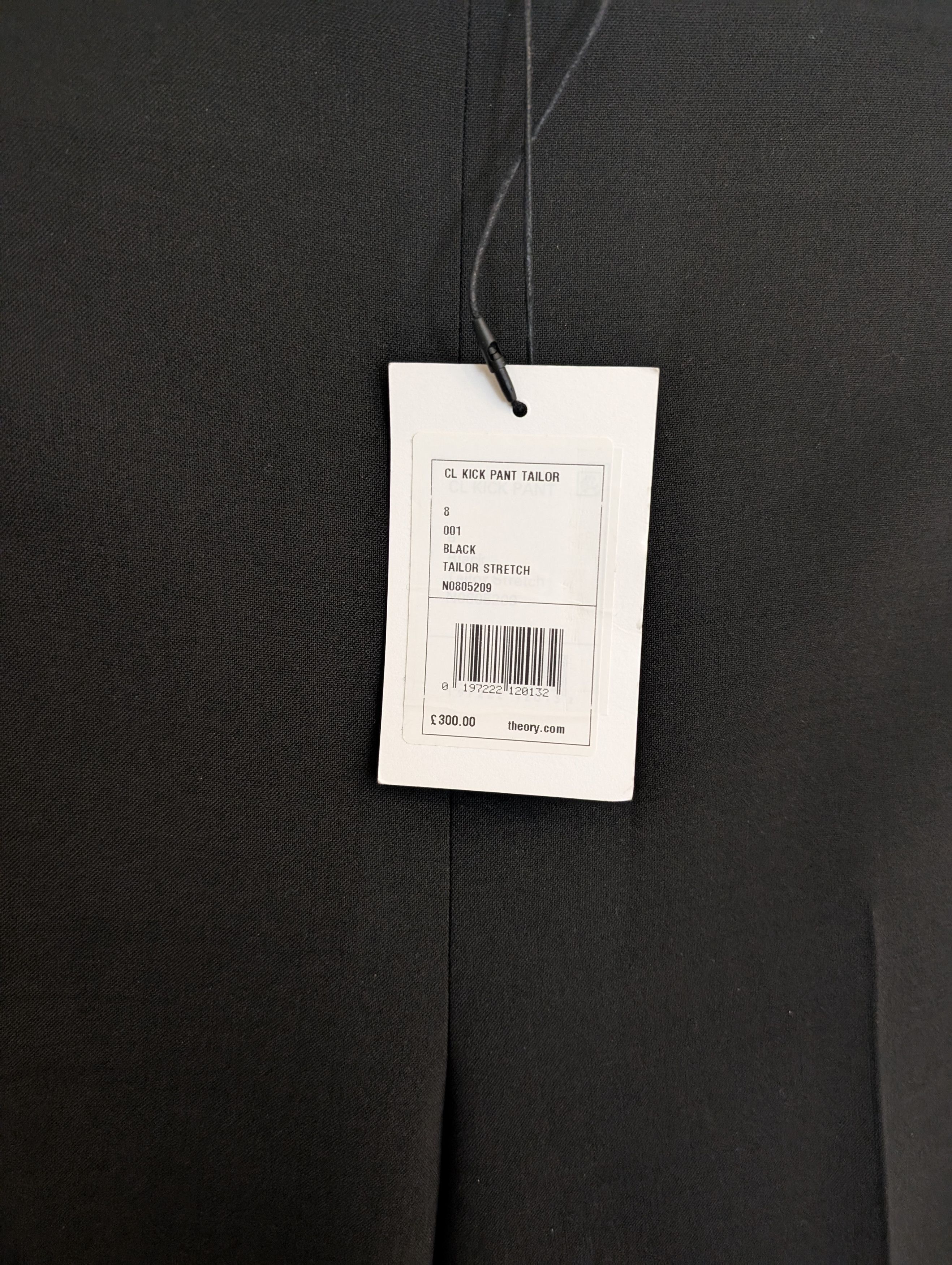 Theory CL Kick Pant Tailor 001 Black Tailor Strech Size 34" / US 12 / IT 48 - 2 Thumbnail