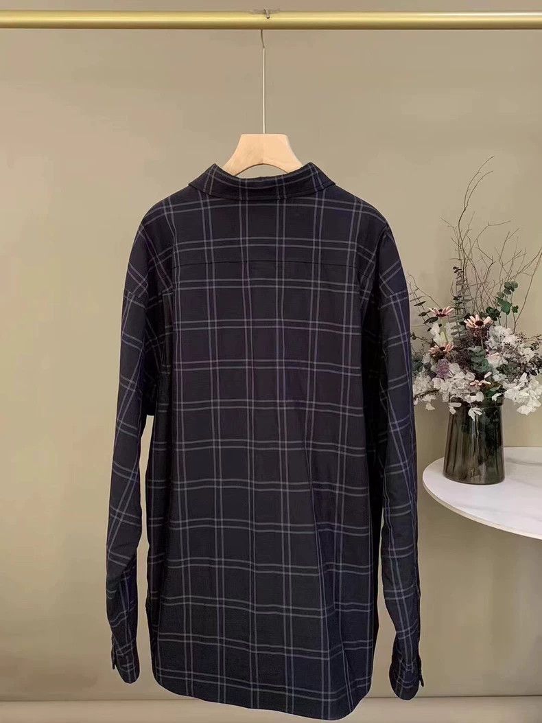 Balenciaga Balenciaga Embroidered logo shirt with plaid front shirt 25 Size US S / EU 44-46 / 1 - 3 Thumbnail