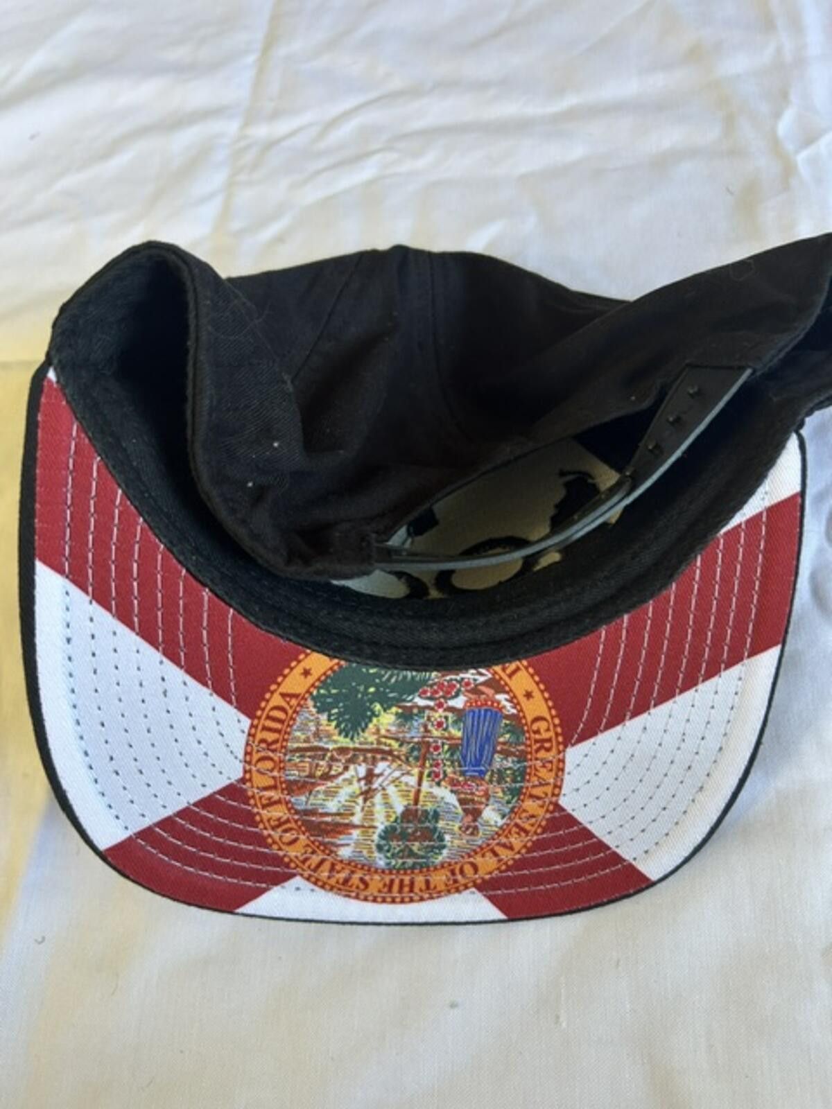 Local Authority Local Black Baseball Cap with Florida State Seal Under Brim Size ONE SIZE - 4 Thumbnail