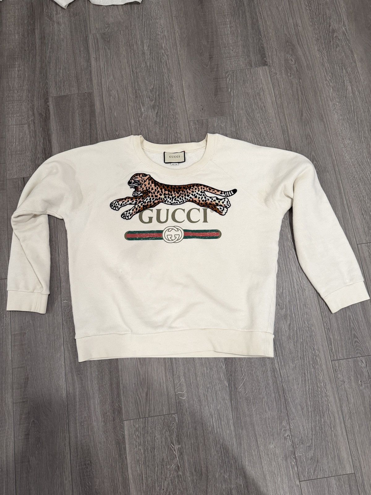 Gucci Gucci Animal Print Crew Neck Sweatshirt Size US L / EU 52-54 / 3 - 1 Thumbnail