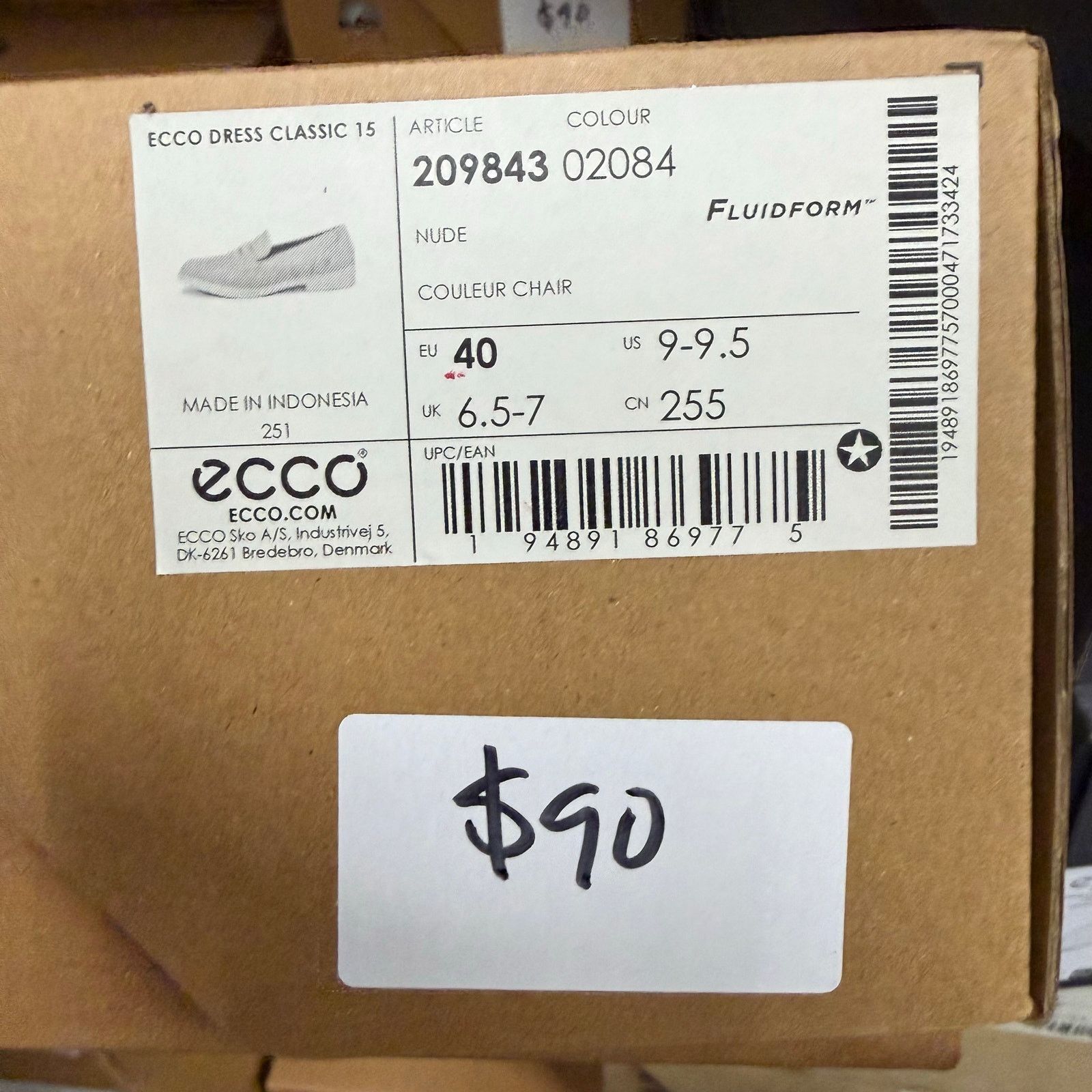 Ecco ECCO WOMEN'S 40 CLASSIC 15 NUDE DRESS SHOES NIB FLUIDFORM Size US 9 / IT 39 - 7 Thumbnail