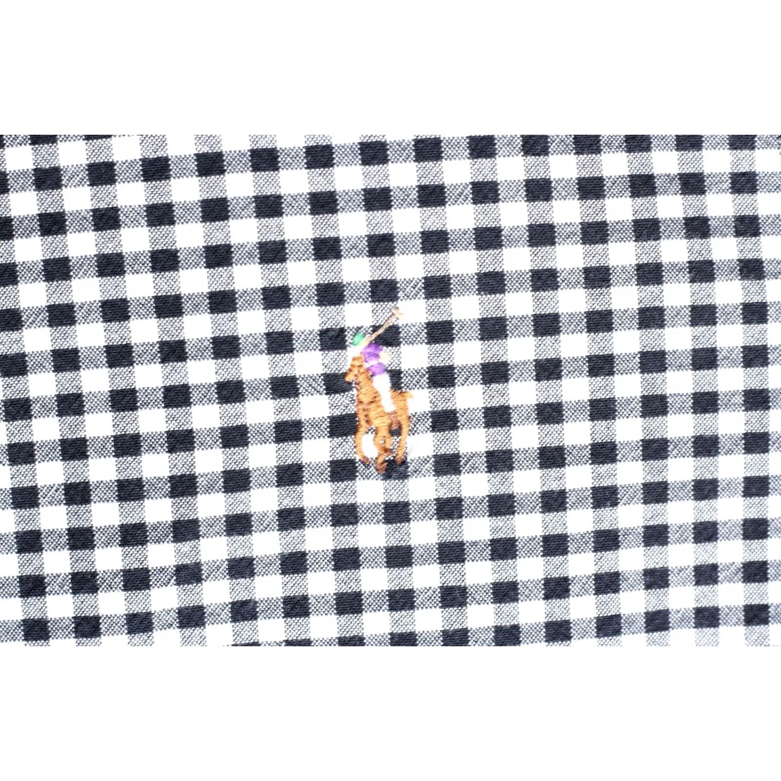 Ralph Lauren RALPH LAUREN Stretch Oxford Shirt Men S Slim Fit Long Sleeve Black / White Check VR3636 Size US S / EU 44-46 / 1 - 4 Thumbnail