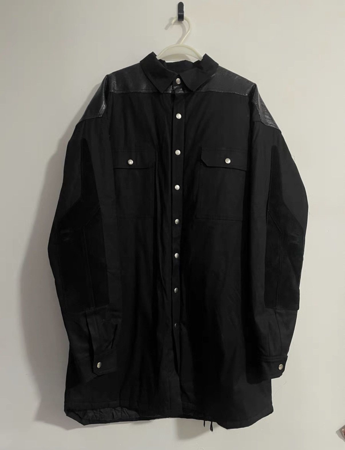 Rick Owens Rick Owens Larry Snap Button Leather Panel Padded Jacket Size US L / EU 52-54 / 3 - 1 Thumbnail