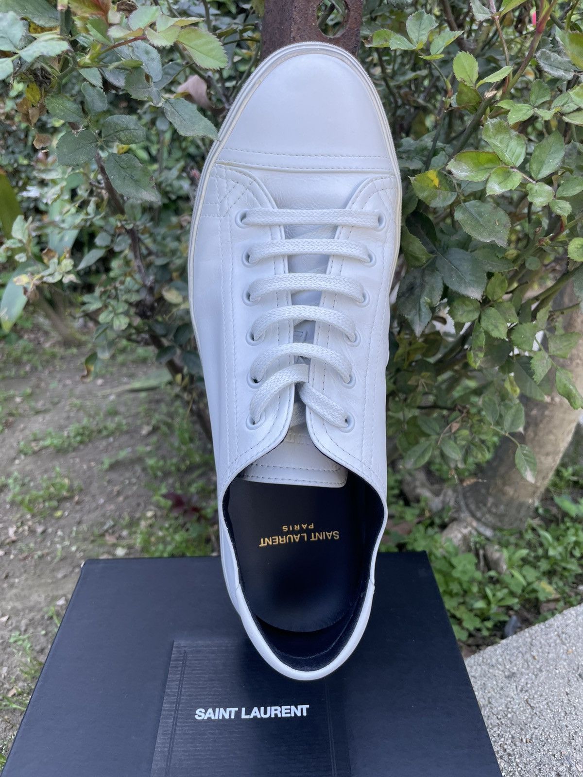 Saint Laurent Paris Saint Laurent Paris Bedford Low Top Leather Sneakers White Size US 8 / EU 41 - 10 Thumbnail