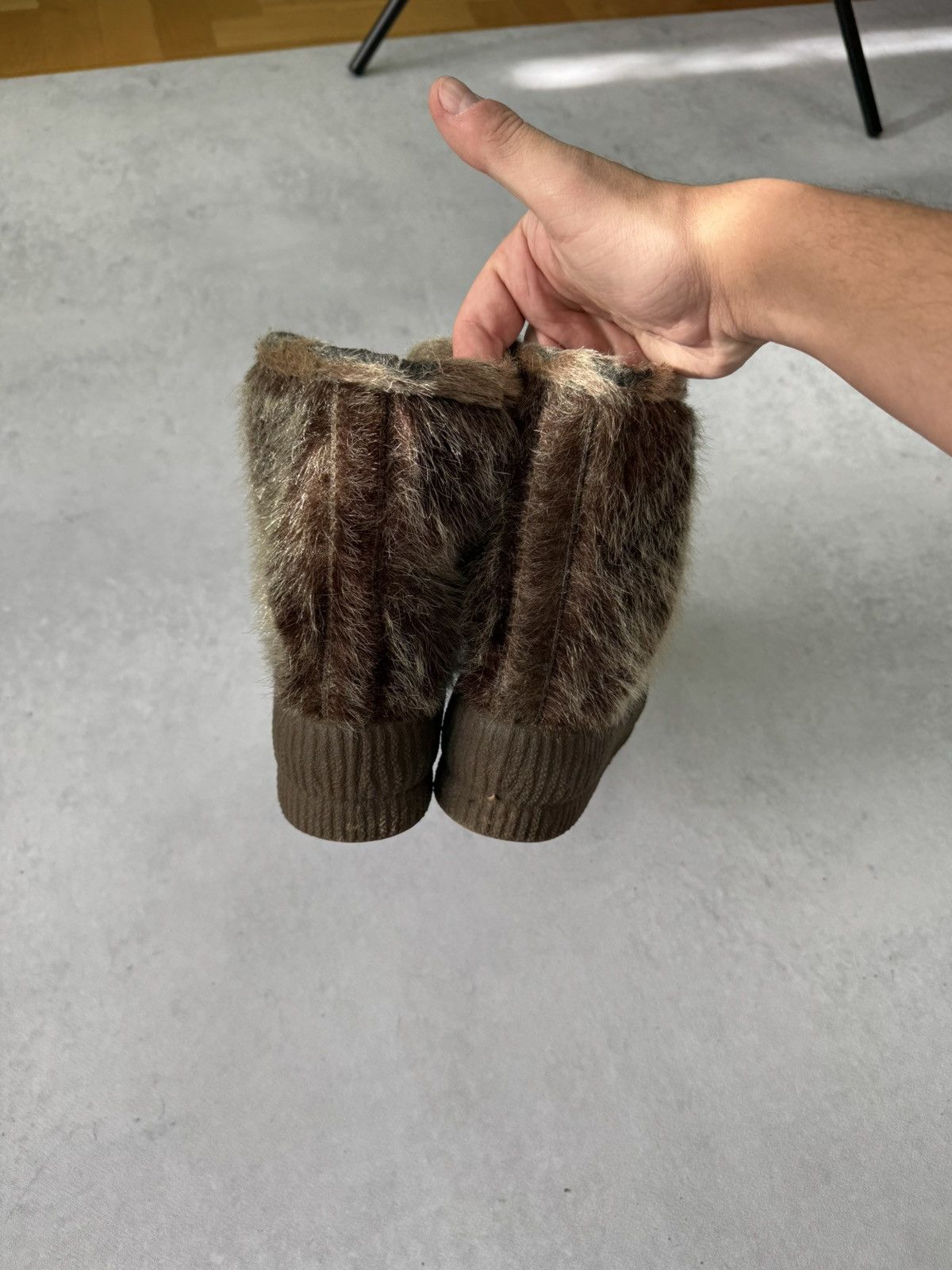 Japanese Brand Vintage Avant-garde Y2k Fur Faux Brown Yeti Boots Size US 8 / IT 38 - 4 Thumbnail