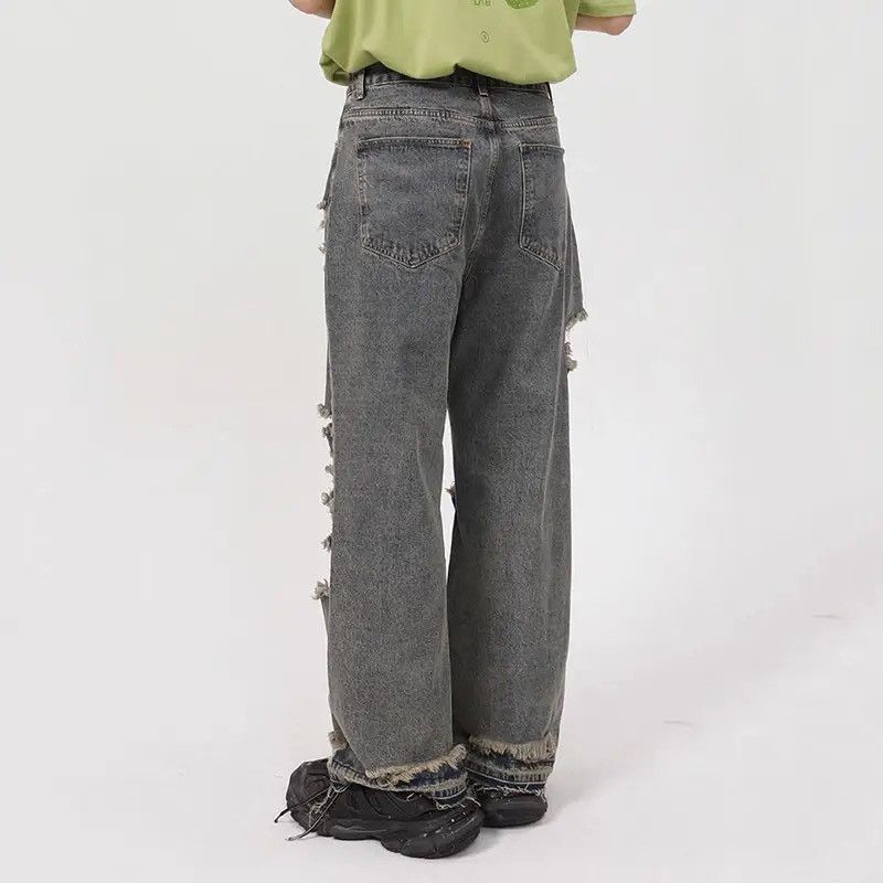Japanese Brand × Vintage Straight Tube Hole Male Trousers Vintage Wide Leg Size US 31 - 2 Thumbnail