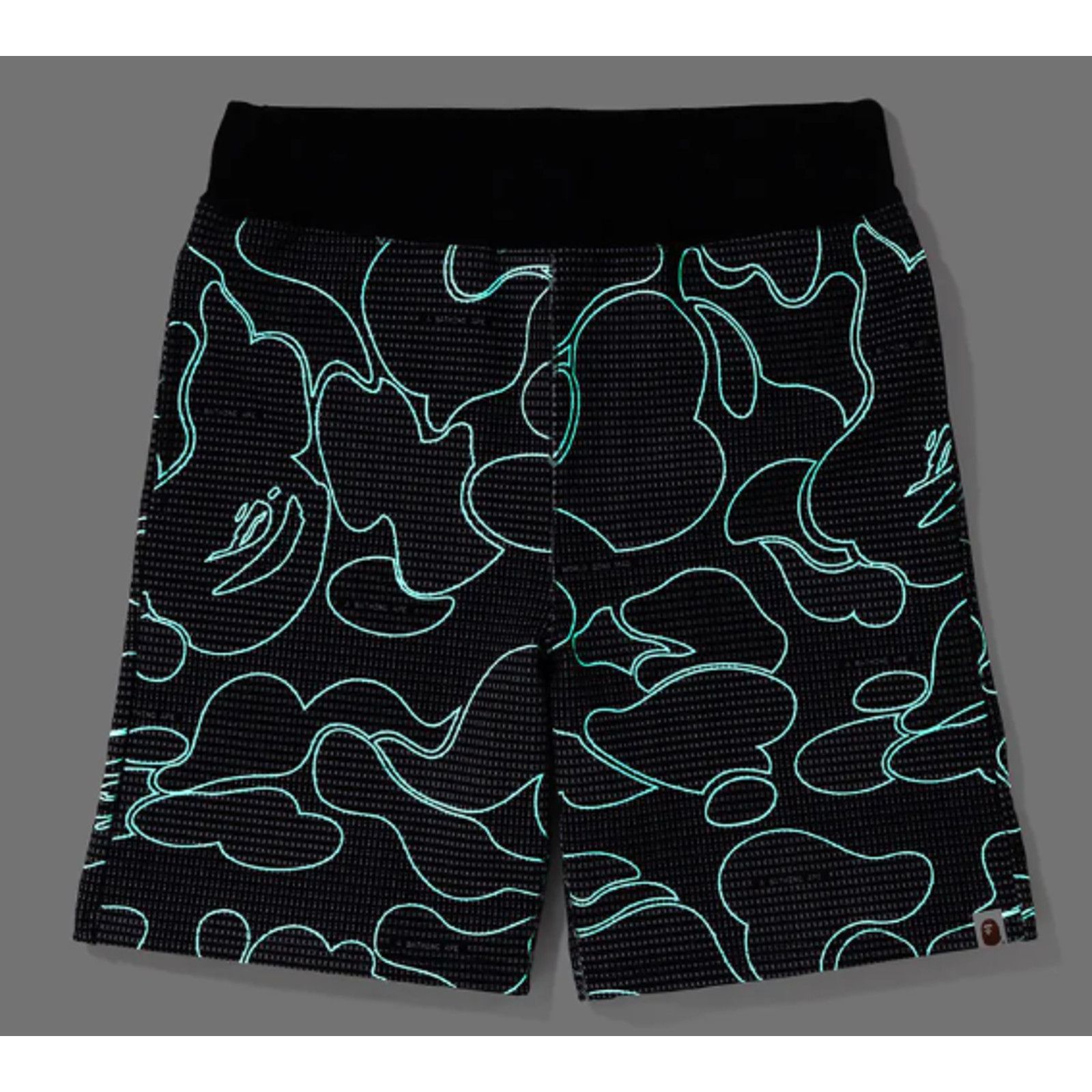 Bape Bape Text Code Camo Black Sweat Shorts Size XXL Size US 39 - 3 Thumbnail
