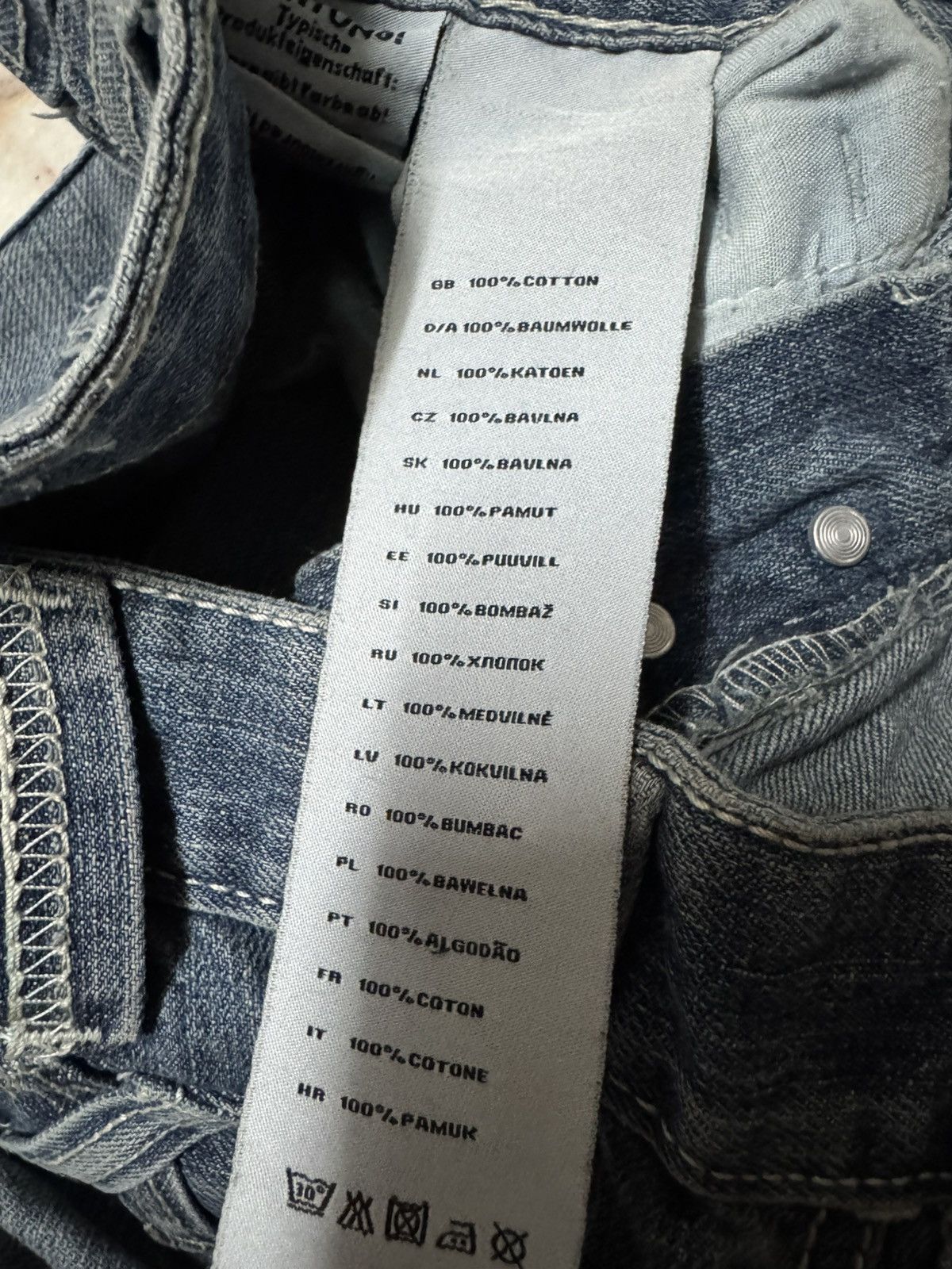 Seditionaries 💥DOUBLE WAIST💥VINTAGE SOUTHERN PUNK JEANS WHISKER RARE DENIM Size US 30 / EU 46 - 10 Thumbnail