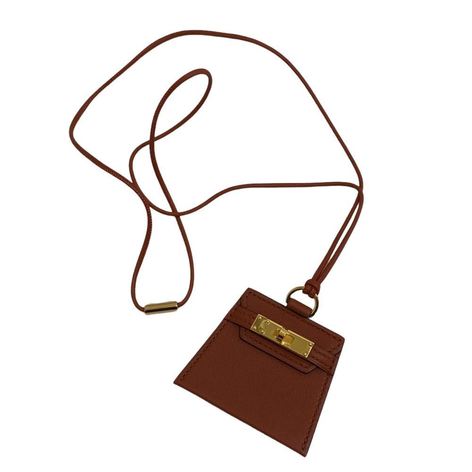image of Hermes Kelly Necklace in Brown, Women's