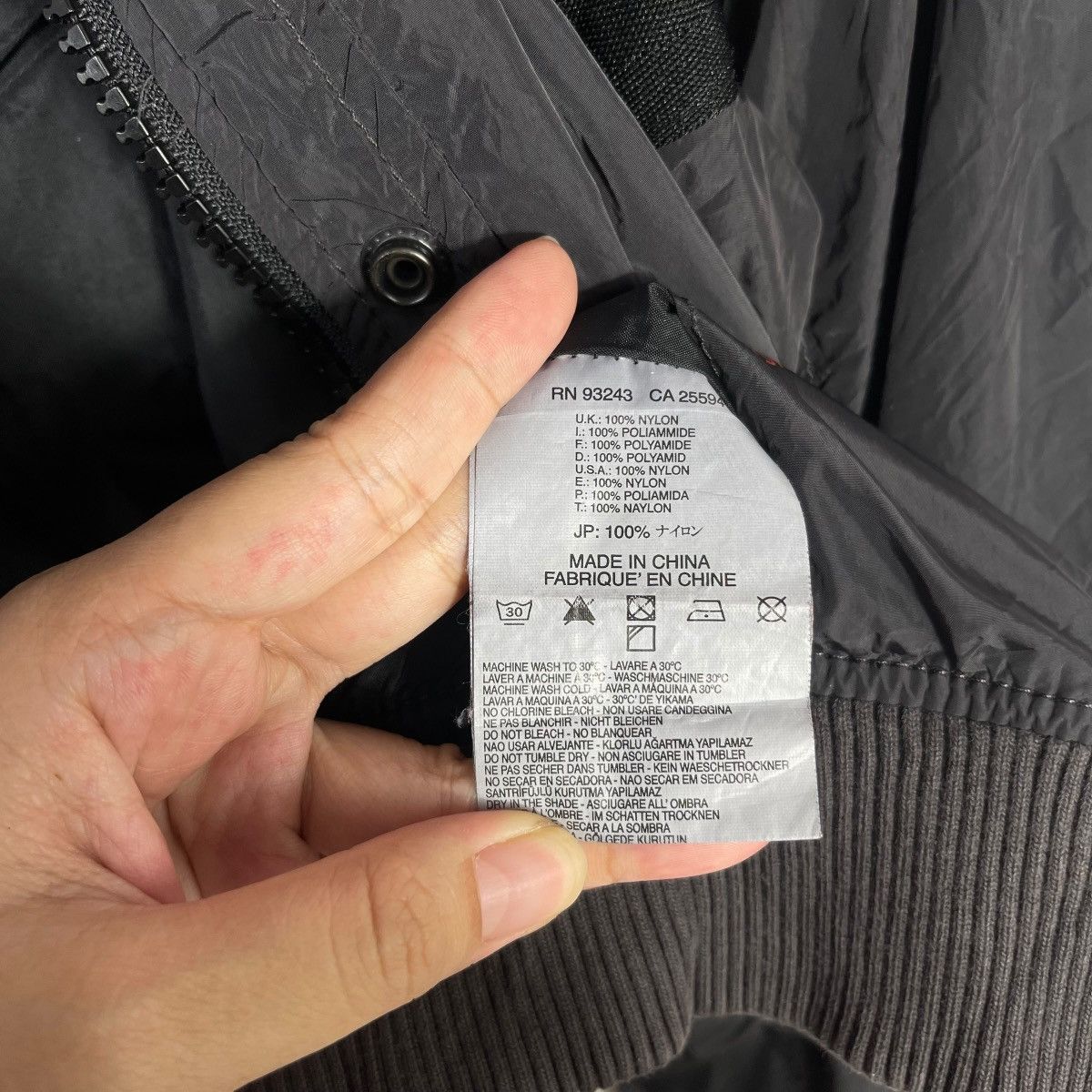 Diesel Diesel Technical Nylon Bomber Jacket Black Strap Panel ZipUp Size US S / EU 44-46 / 1 - 7 Thumbnail