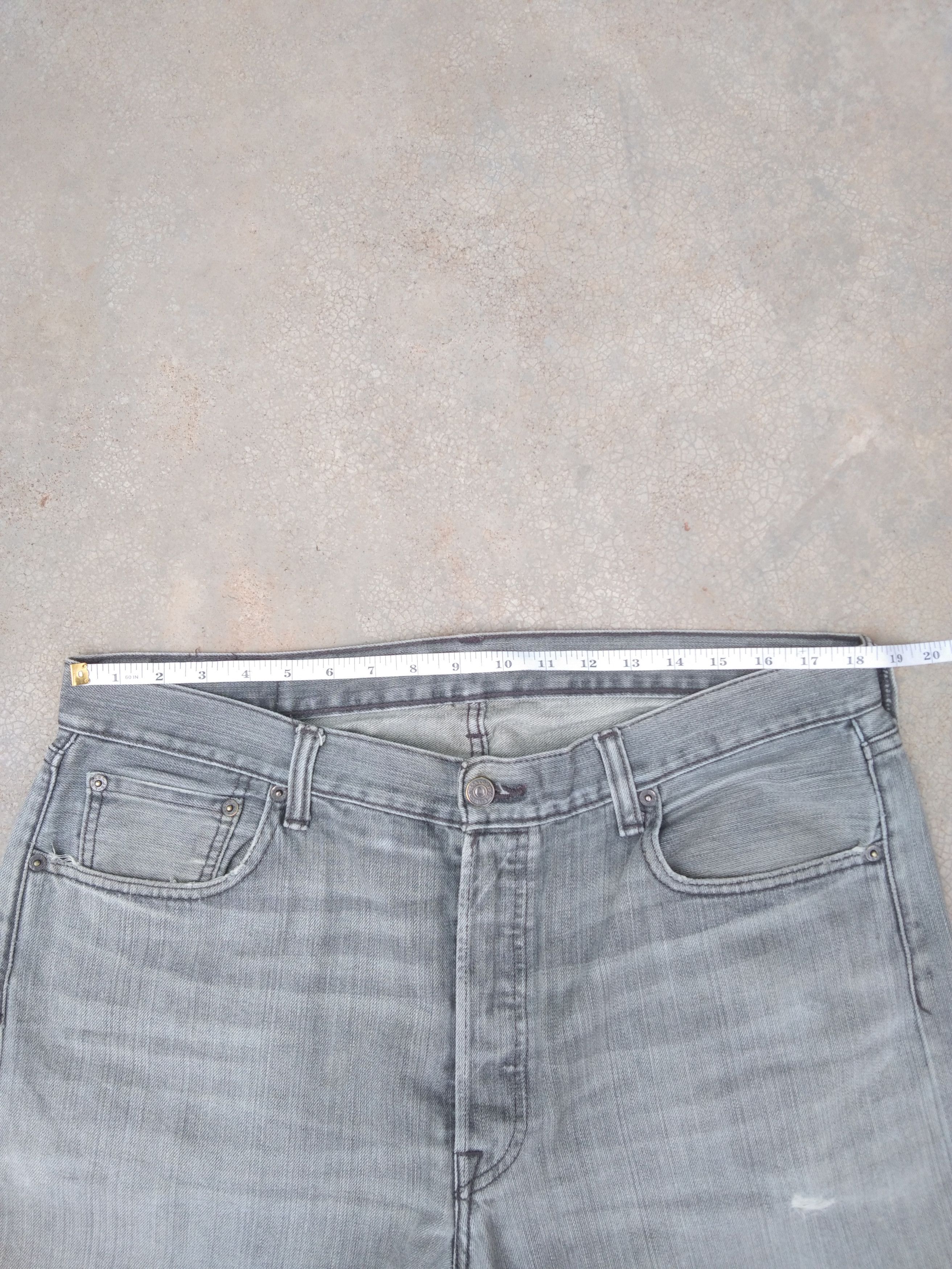 Levi's × Vintage Vintage Levis 501 Grey Straight Leg Distressed Jeans 36x32 Size US 38 / EU 54 - 9 Thumbnail