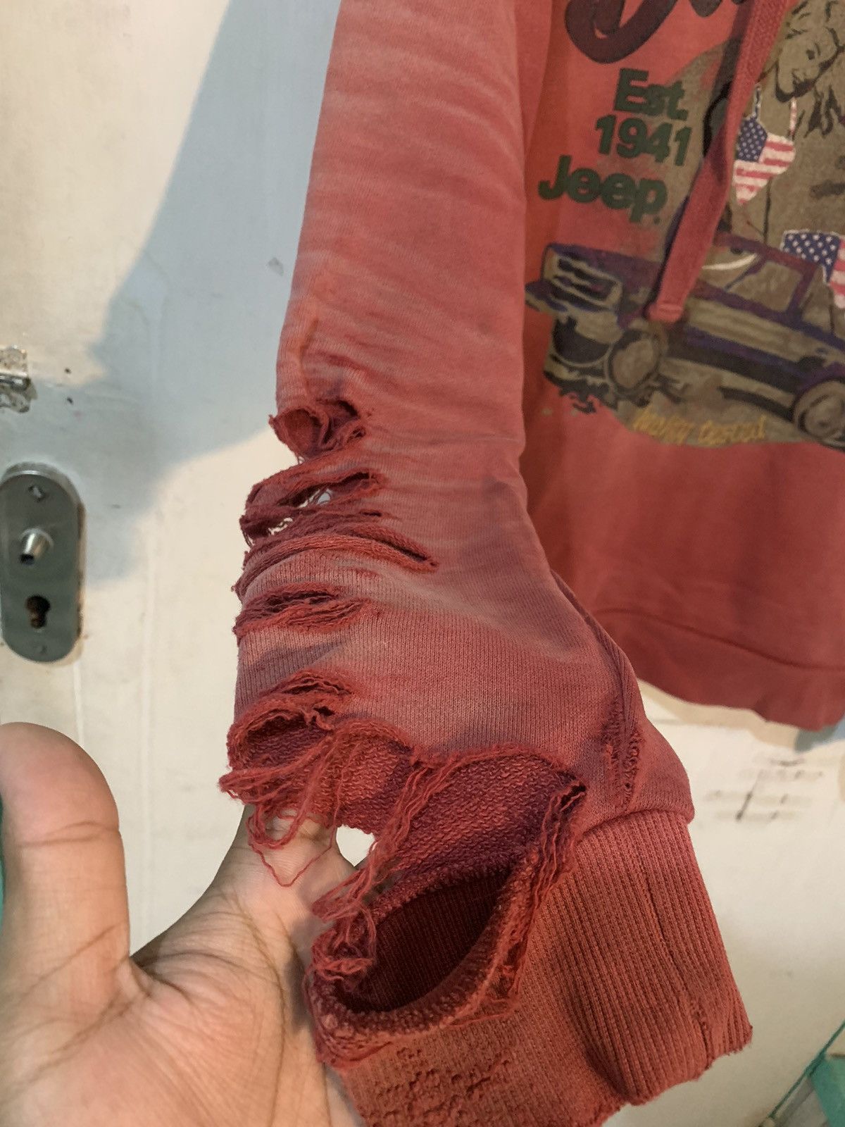 Hysteric Glamour × Jeep × Vintage Vintage Jeep 70s Distressed Faded Cut Hoodie Size US S / EU 44-46 / 1 - 4 Thumbnail