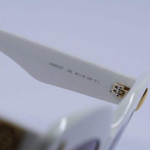 Loewe Loewe LW40127I 25E Sunglasses Ivory Cat Eye Frame, Brown Size ONE SIZE - 7 Thumbnail