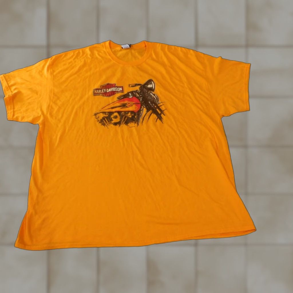 Harley Davidson Harley-Davidson Shirt T-Shirt 4XL Mens Yellow Biker Florida Fort Lauderdale Logo Crew Neck Short Sleeve Cotton Size US XXL / EU 58 / 5 - 1 Thumbnail