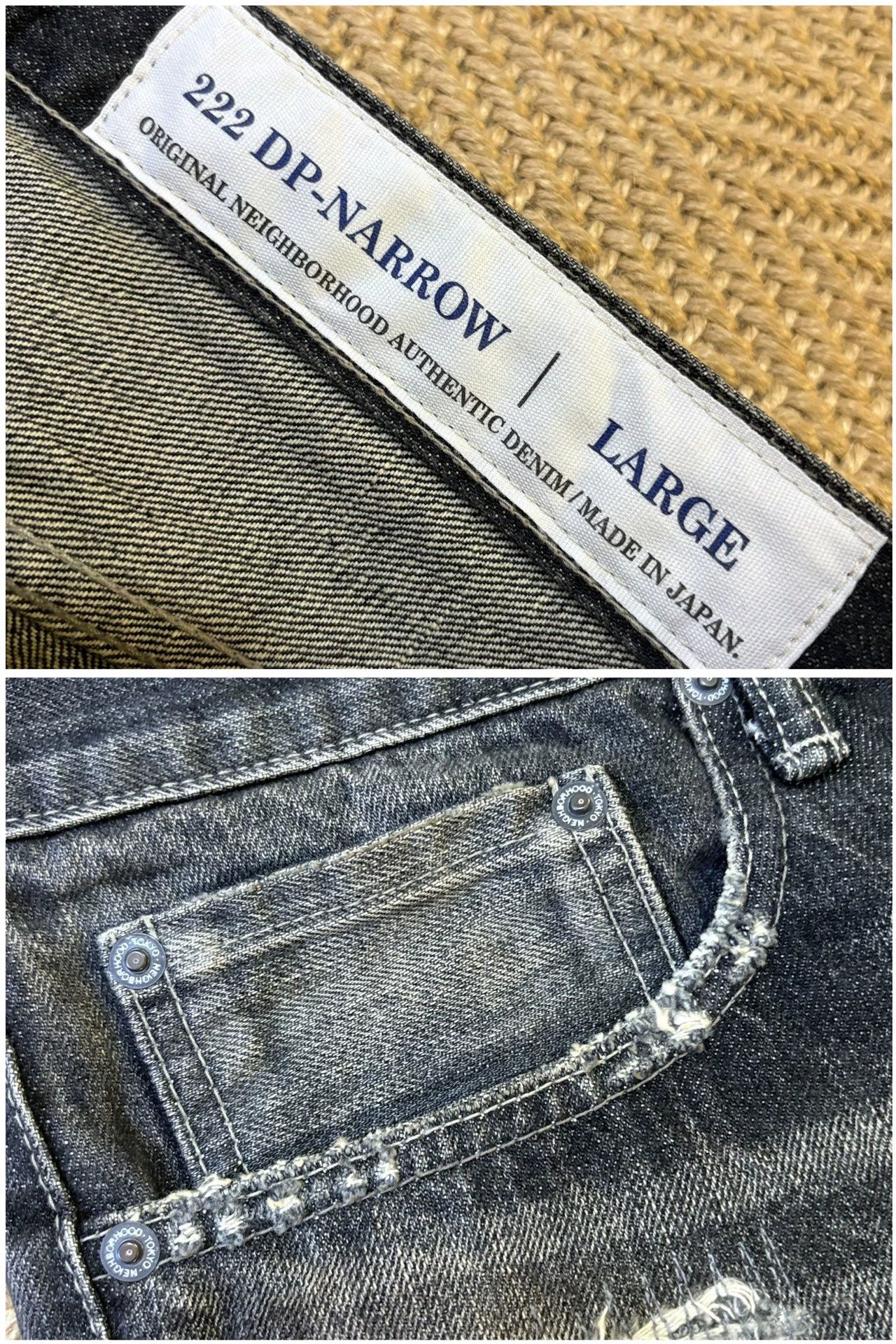 Neighborhood Neighborhood 22AW Blue Line Cut Black Washed Jeans L New Size US 34 / EU 50 - 5 Thumbnail