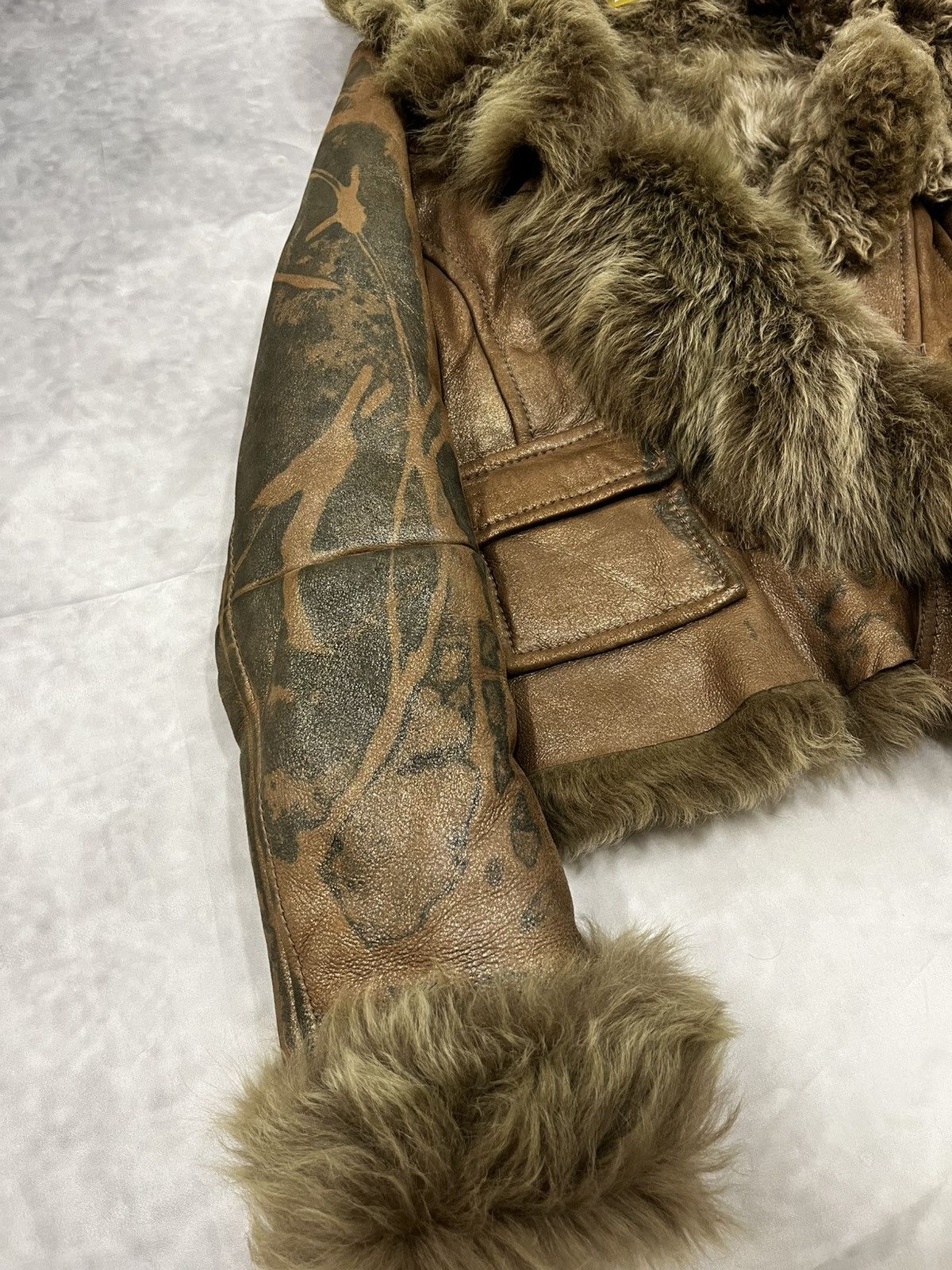 John Galliano Galliano FW2008 Sheepskin Leather Fur Jacket Size L / US 10 / IT 46 - 2 Thumbnail