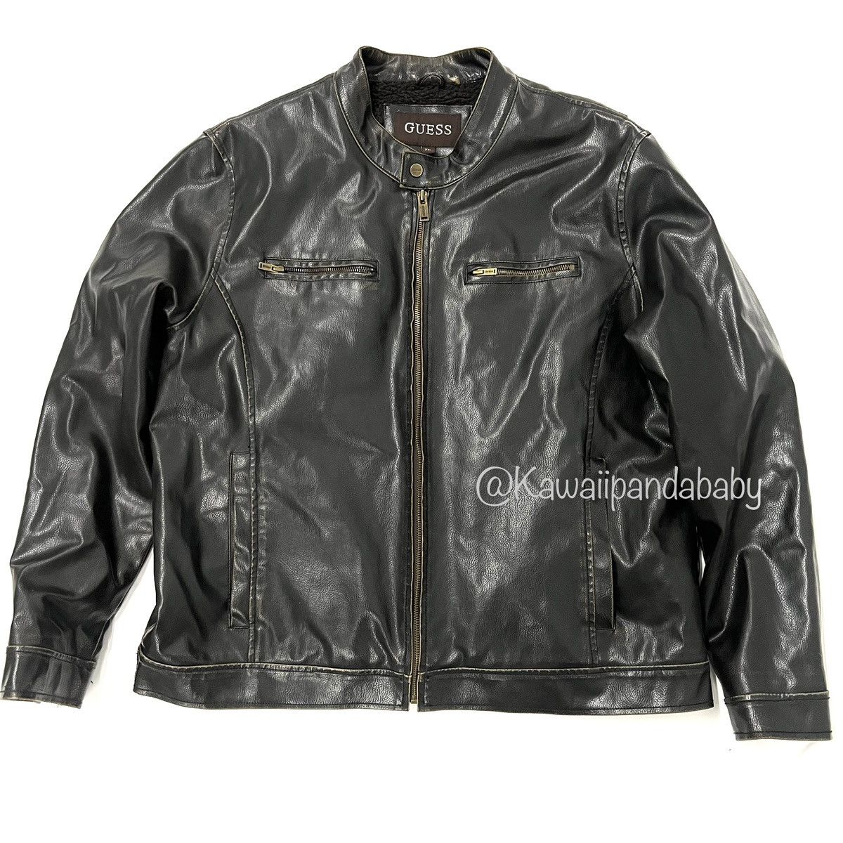 Guess Y2K Vintage Guess Faux Leather Sherpa Lined Jacket Men’s XXL Size US XXL / EU 58 / 5 - 2 Thumbnail