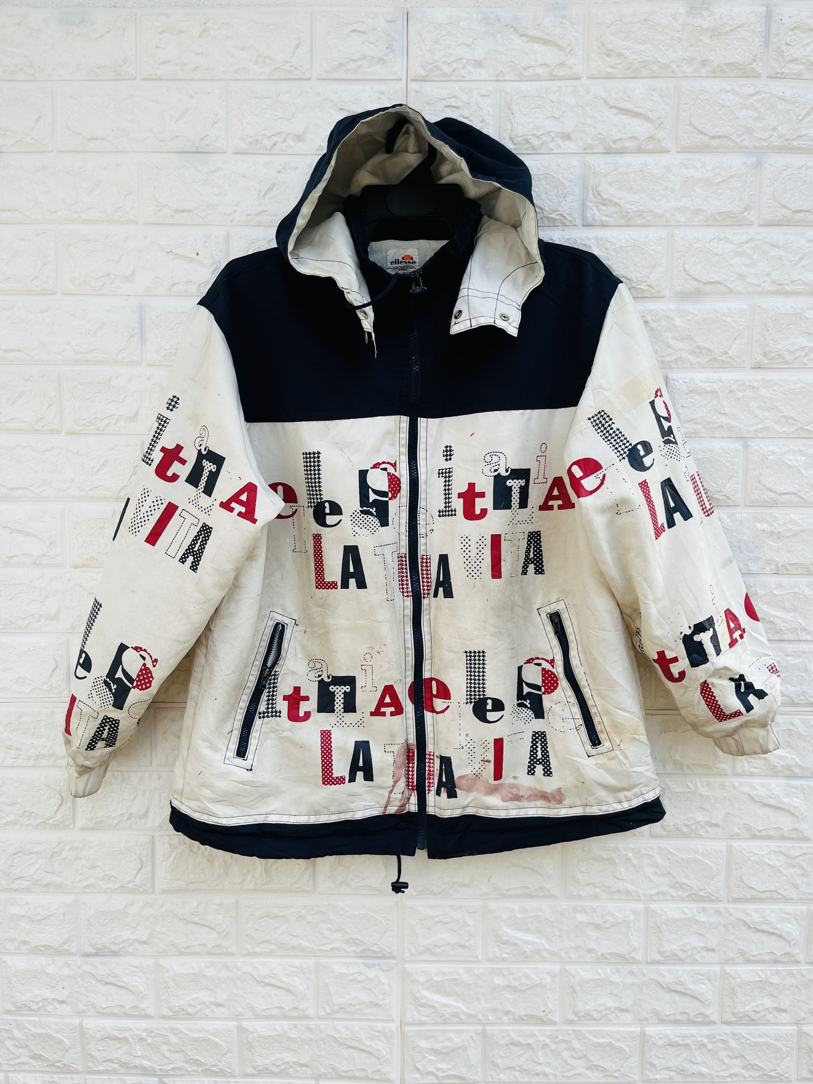 Vintage Ellesse Streetwear Designer Fashion Style Jacket