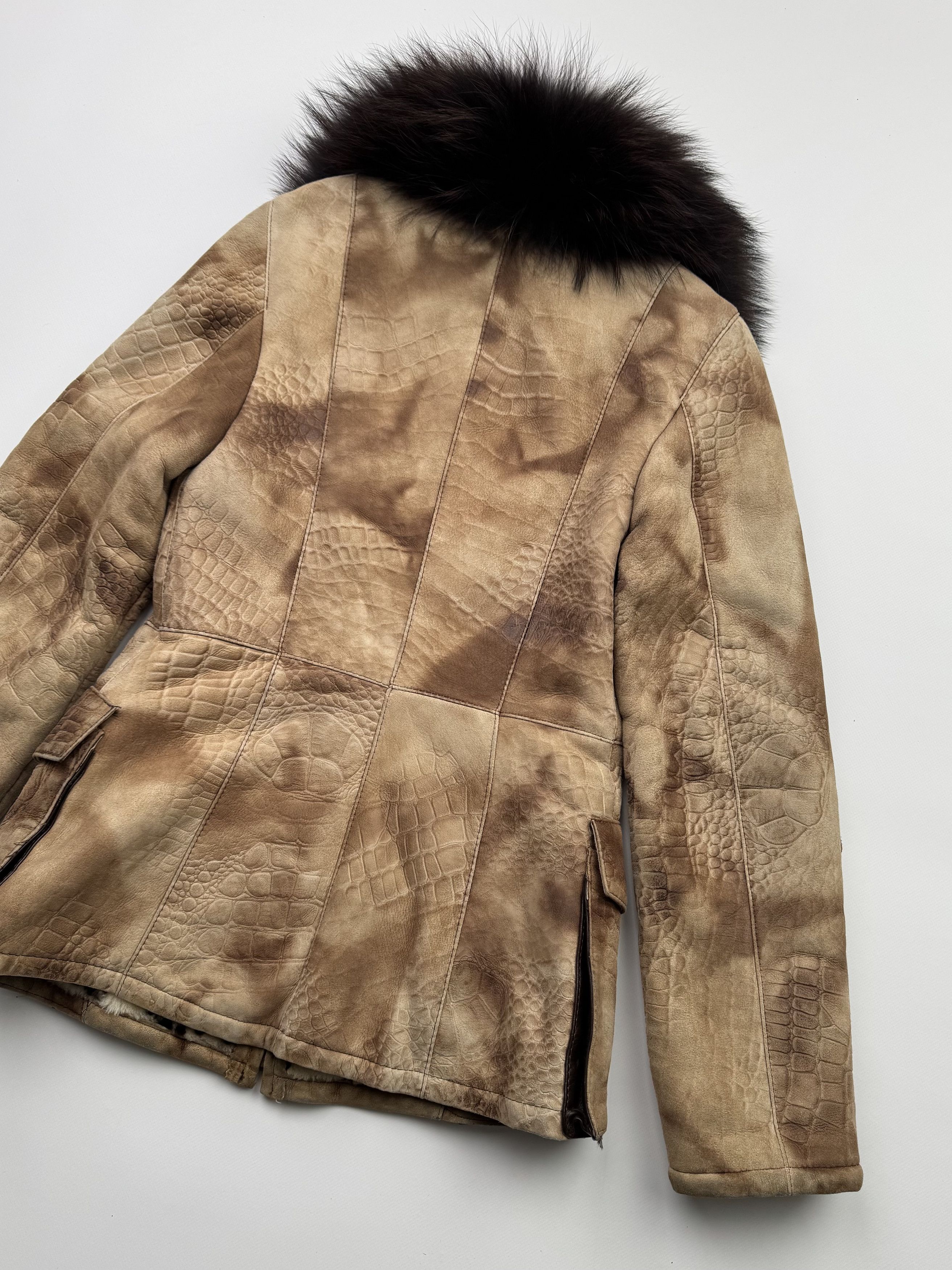 Vintage Vintage Faded Sheepskin Jacket With Fur Neck B230(V163)E2 Size XS / US 0-2 / IT 36-38 - 9 Thumbnail