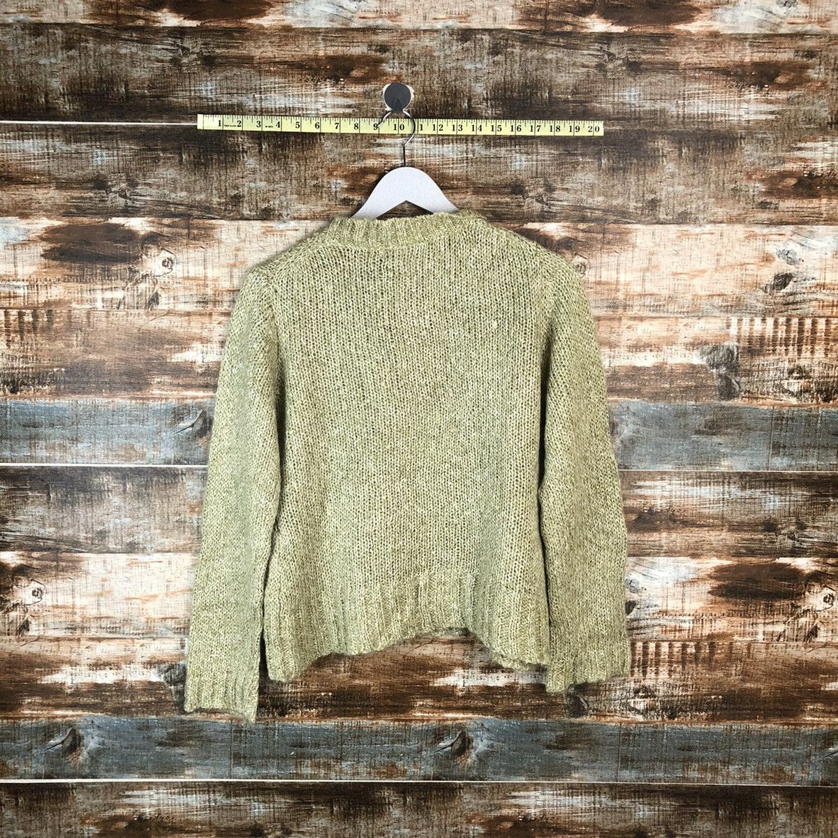 Homespun Knitwear × Japanese Brand L& Beautiful Green Knitwear vintage #A2060 Size M / US 6-8 / IT 42-44 - 13 Thumbnail