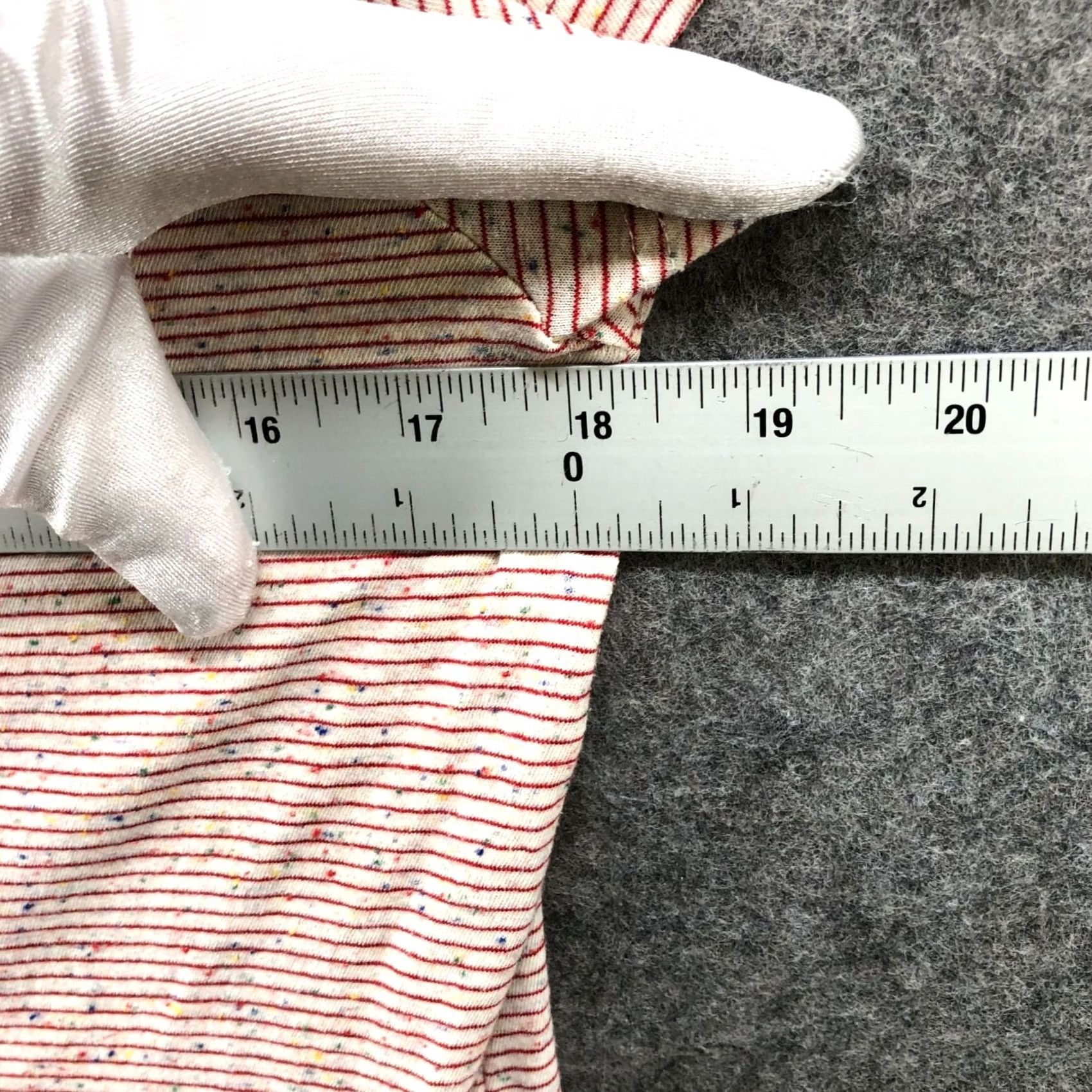 Marine Layer Marine Layer Swing Crew Tee Womens XS Confetti Red Stripe Short Sleeve Size 26" / US 2 / IT 38 - 8 Thumbnail