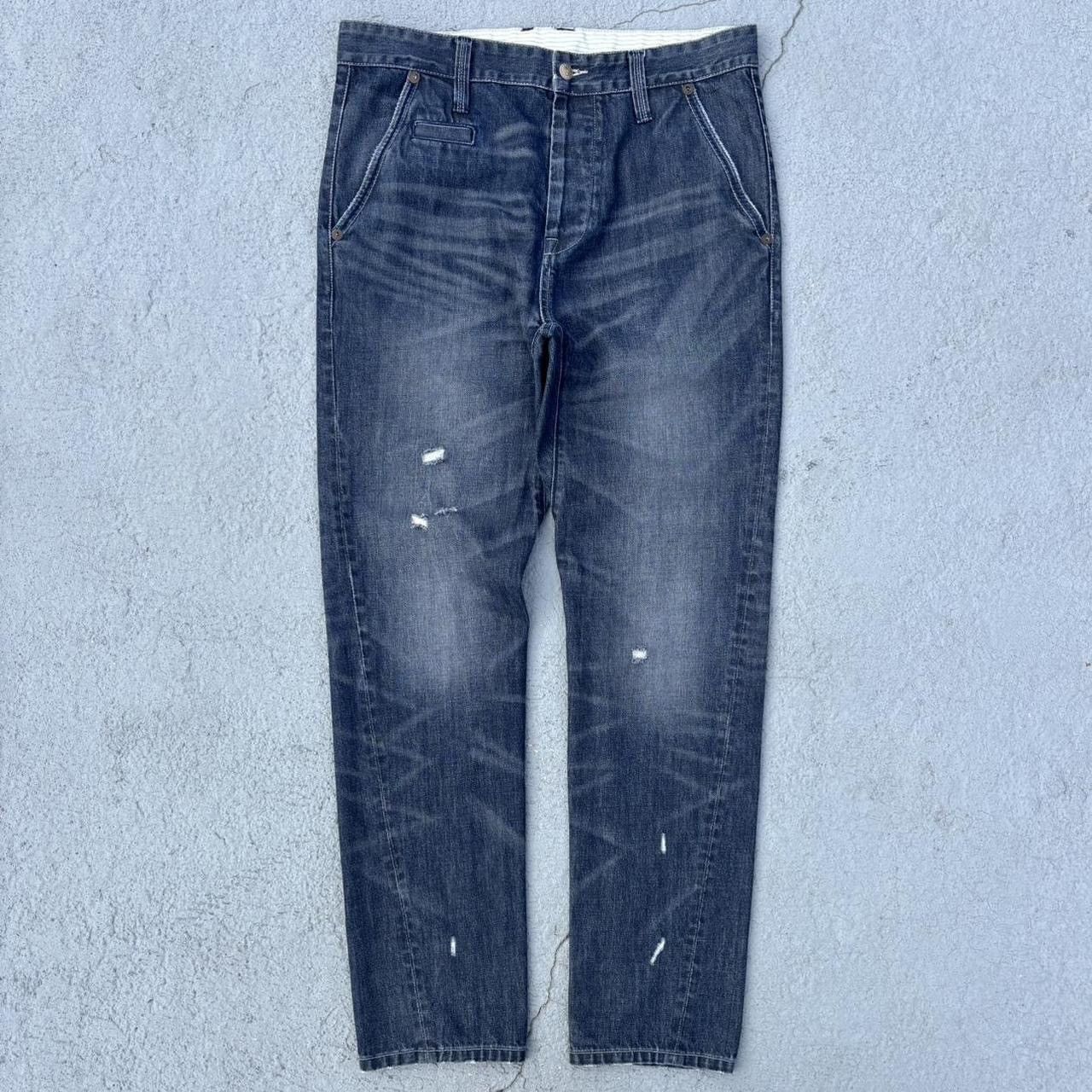 Armani Exchange Early 2000s Y2K Armani Exchange Distressed Blue Jeans Size US 34 / EU 50 - 1 Thumbnail
