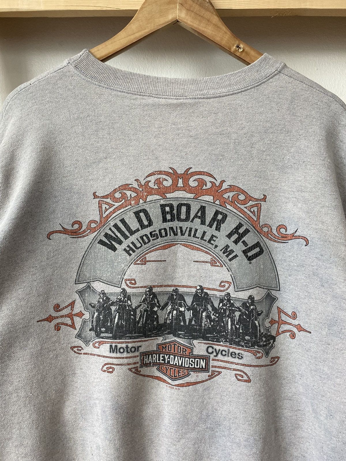 Harley Davidson Vintage 00’s Harley-Davidson Skull Sweatshirt💀🔥 Size US L / EU 52-54 / 3 - 9 Thumbnail