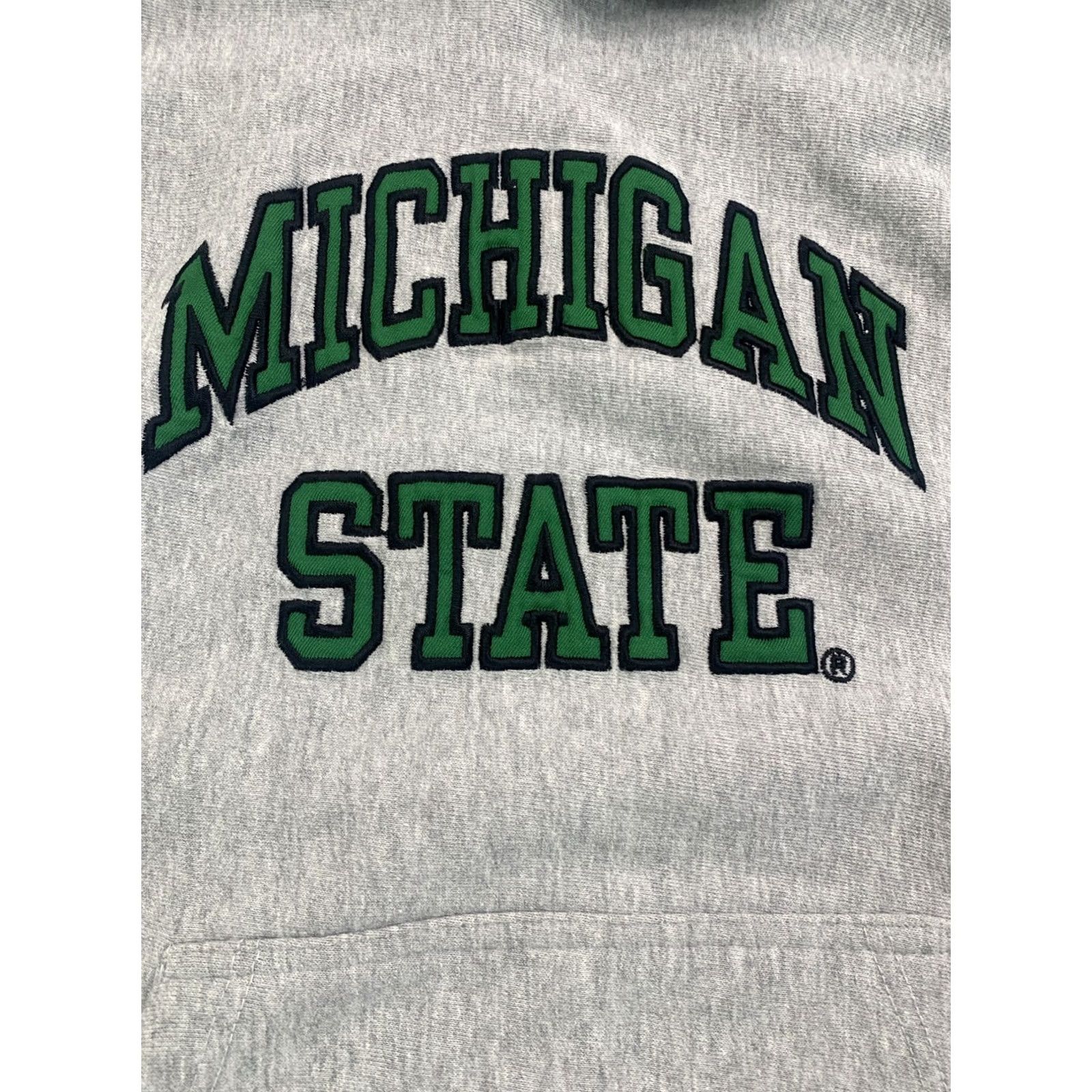 Vintage VINTAGE Steve & Barry’s Michigan State Embroidered Thick Hoodie Adults XS Gray 90s Embroidered Pullover Men Women Boys Girls Hoodie Size US XS / EU 42 / 0 - 2 Thumbnail