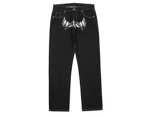 Jean Street Hip Hop Skull Print Jeans Size US 34 / EU 50 - 7 Thumbnail