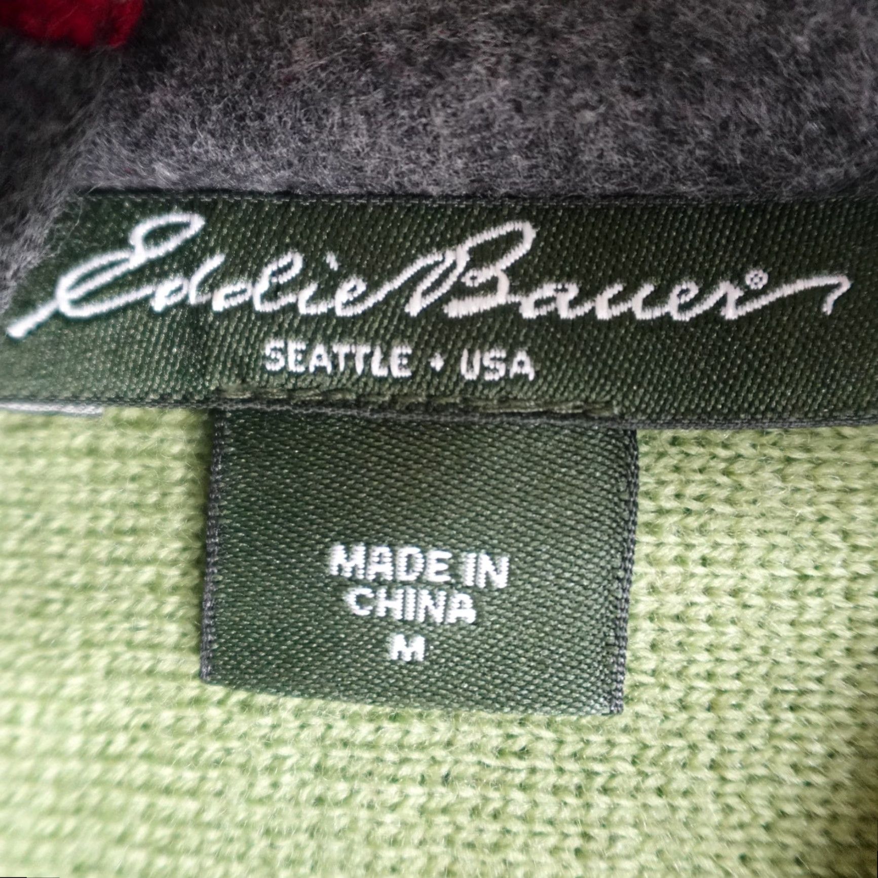 Eddie Bauer Eddie Bauer Sweater M Green Full Zip 100% Merino Wool Fair Isle Long Sleeve Womens Size M / US 6-8 / IT 42-44 - 2 Thumbnail