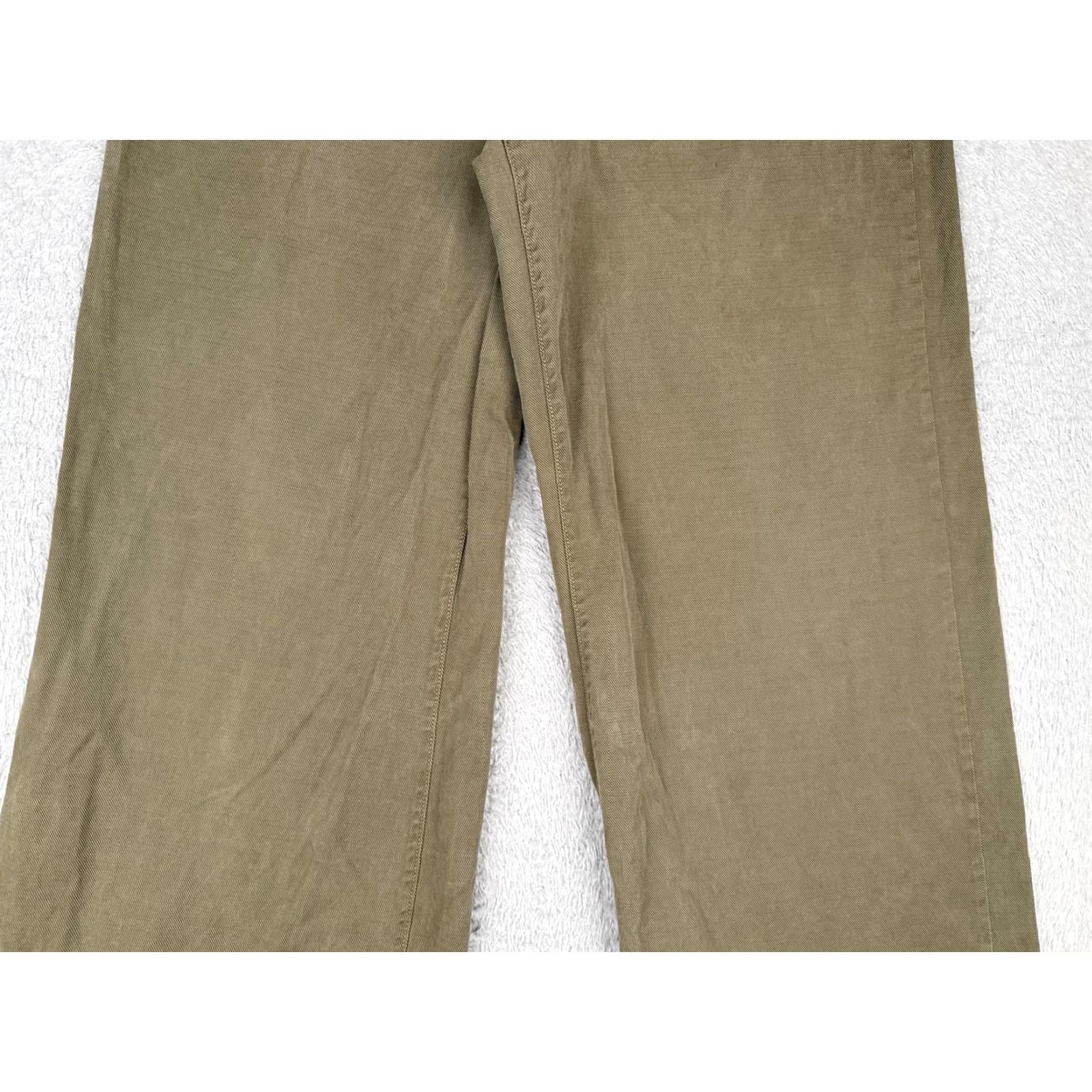 Olive a.n.a A New Approach Pants Womens 16 Olive Green Wide Leg Utility Tencel Blend Size 38" / US 16 / IT 52 - 3 Thumbnail
