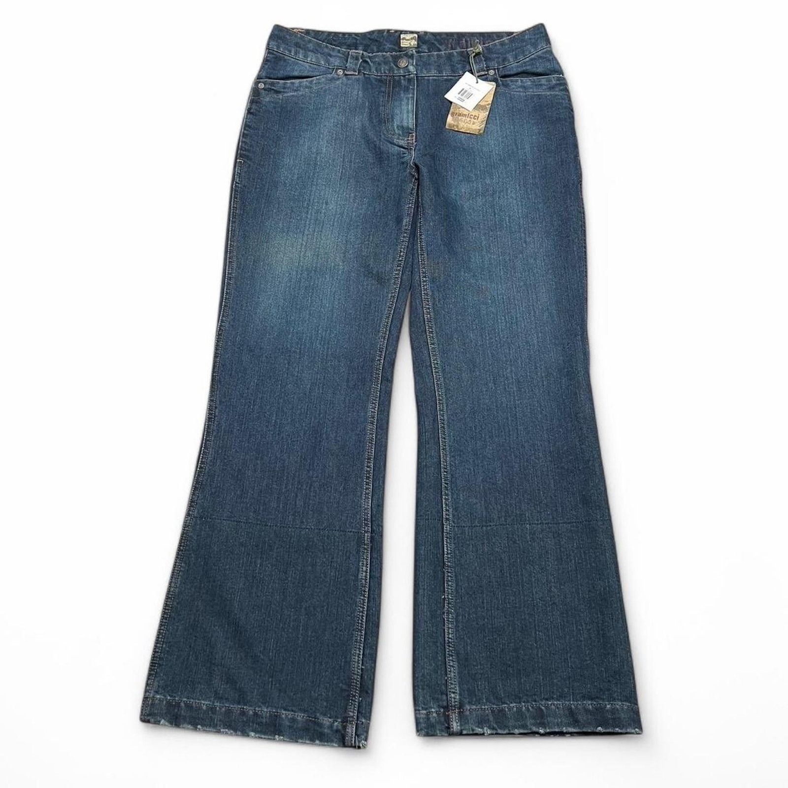 Gramicci Vintage Gramicci Women’s Flared Y2K Dark Denim Jeans NWT - 8 Size 30" / US 8 / IT 44 - 3 Thumbnail