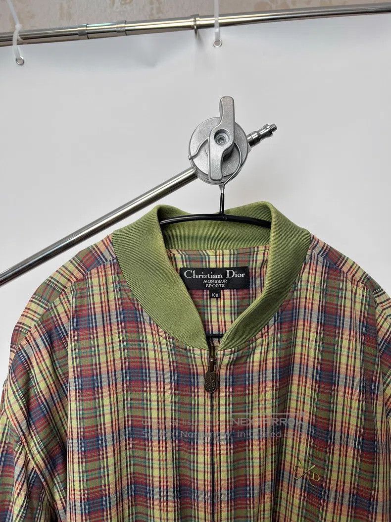 Dior Dior Green Plaid Zipper Jacket Size US L / EU 52-54 / 3 - 3 Thumbnail