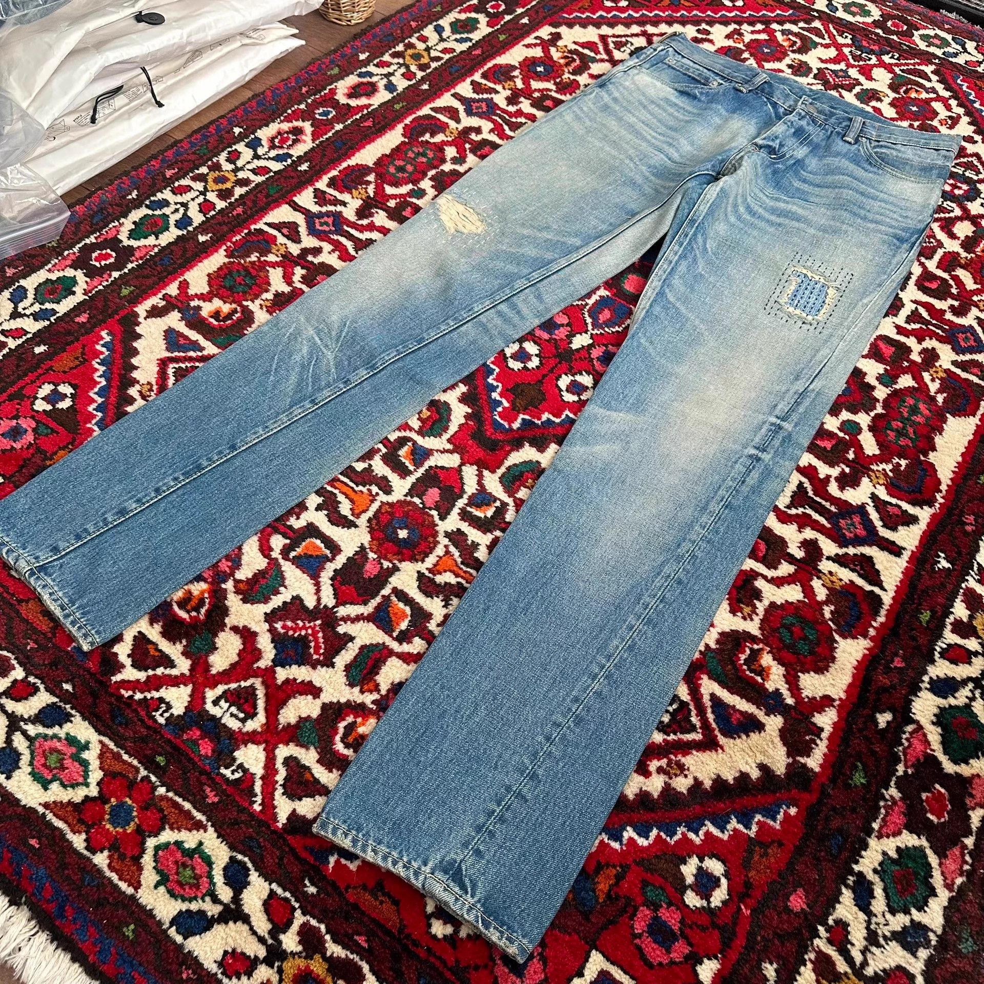Visvim visvim 11aw 04d6.5 slim yellow mud wash jeans w32l30 Size US 32 / EU 48 - 3 Thumbnail