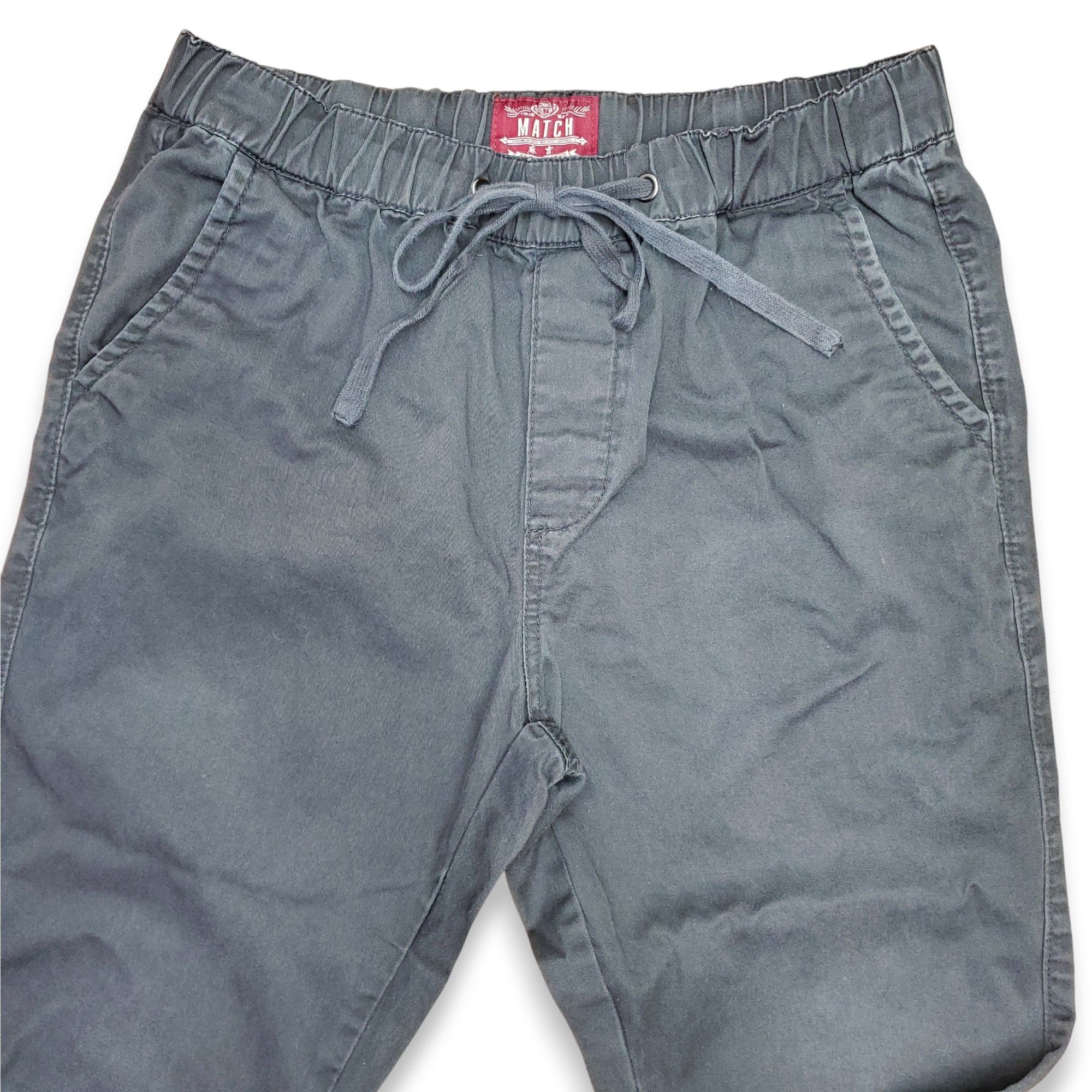 Other Match Men's 32x28" Pants Black 100% Cotton Elastic Waist Size US 32 / EU 48 - 3 Thumbnail