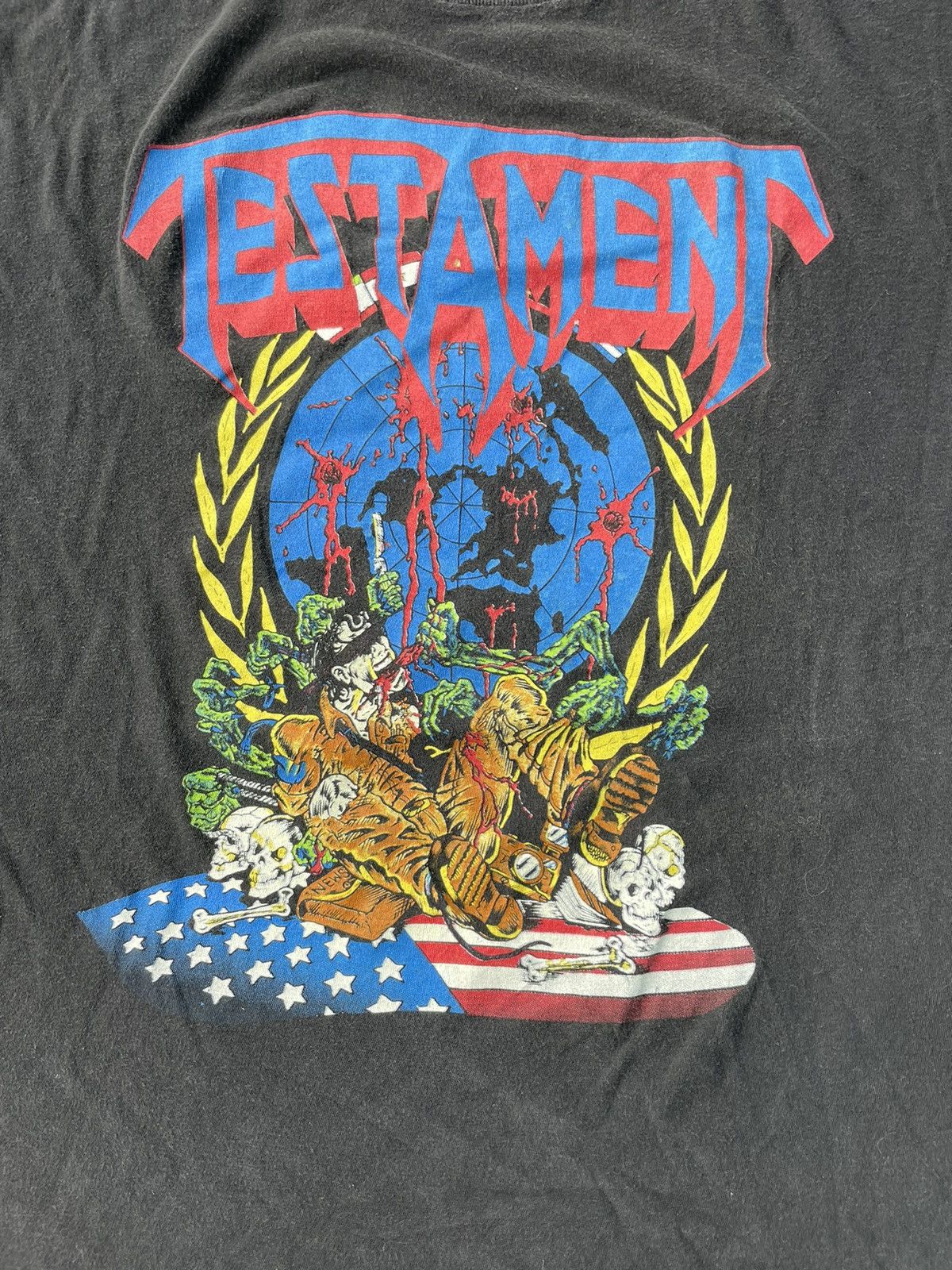 Band Tees VTG 1990 Testament Perilous Nation Size US L / EU 52-54 / 3 - 11 Thumbnail