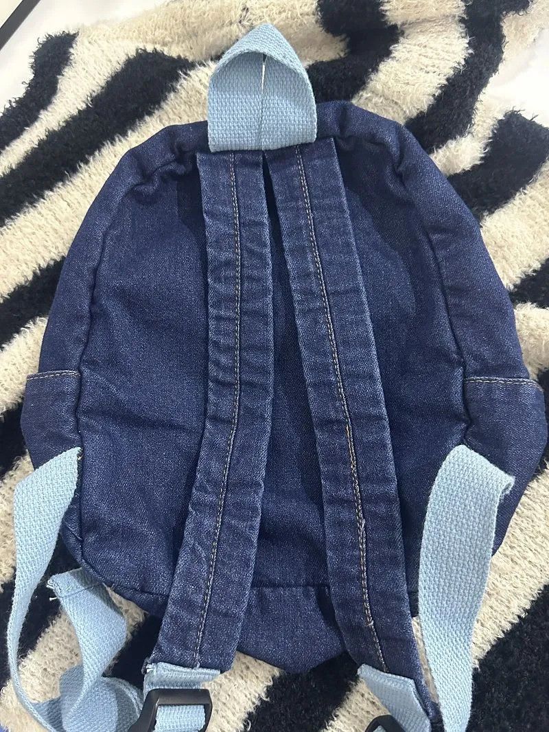 The Unbranded Brand Kawai Cat Denim Backpack Size ONE SIZE - 2 Thumbnail