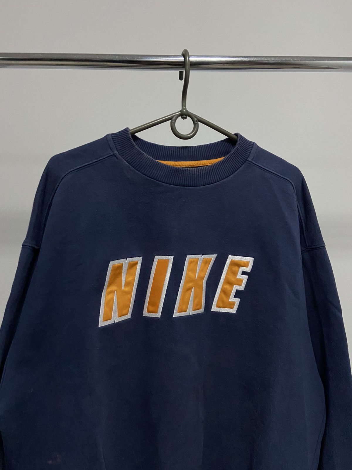 Nike × Vintage Nike Sweatshirt big spell out Logo Vintage 90s Size US L / EU 52-54 / 3 - 2 Thumbnail
